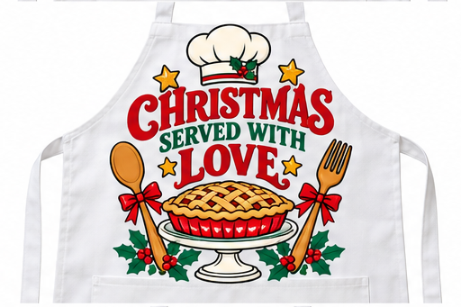 Christmas served with love - APRON DTF transfer