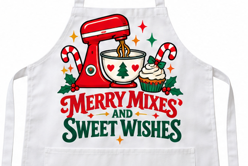 Merry Mixes' and sweet wishes - APRON DTF transfer