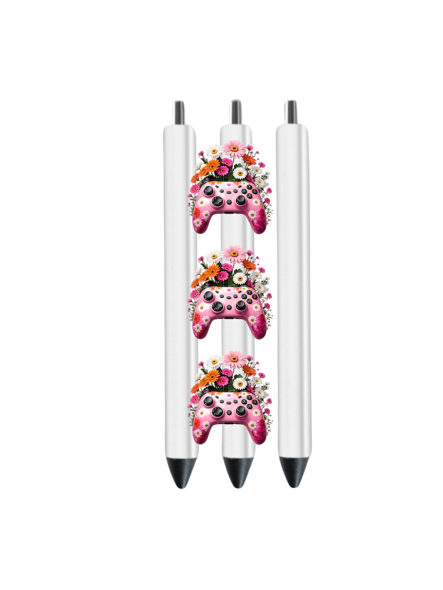 Gamer, Pink , Flowers - Journal UV DTF DECAL