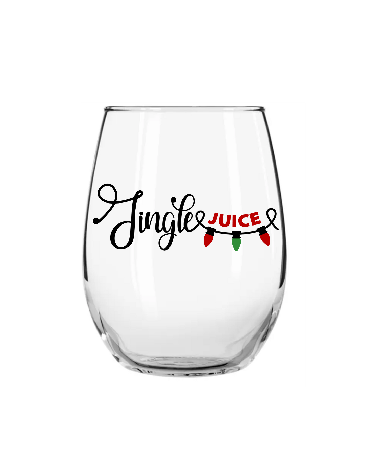 Jingle juice- Wine glasses UV DTF