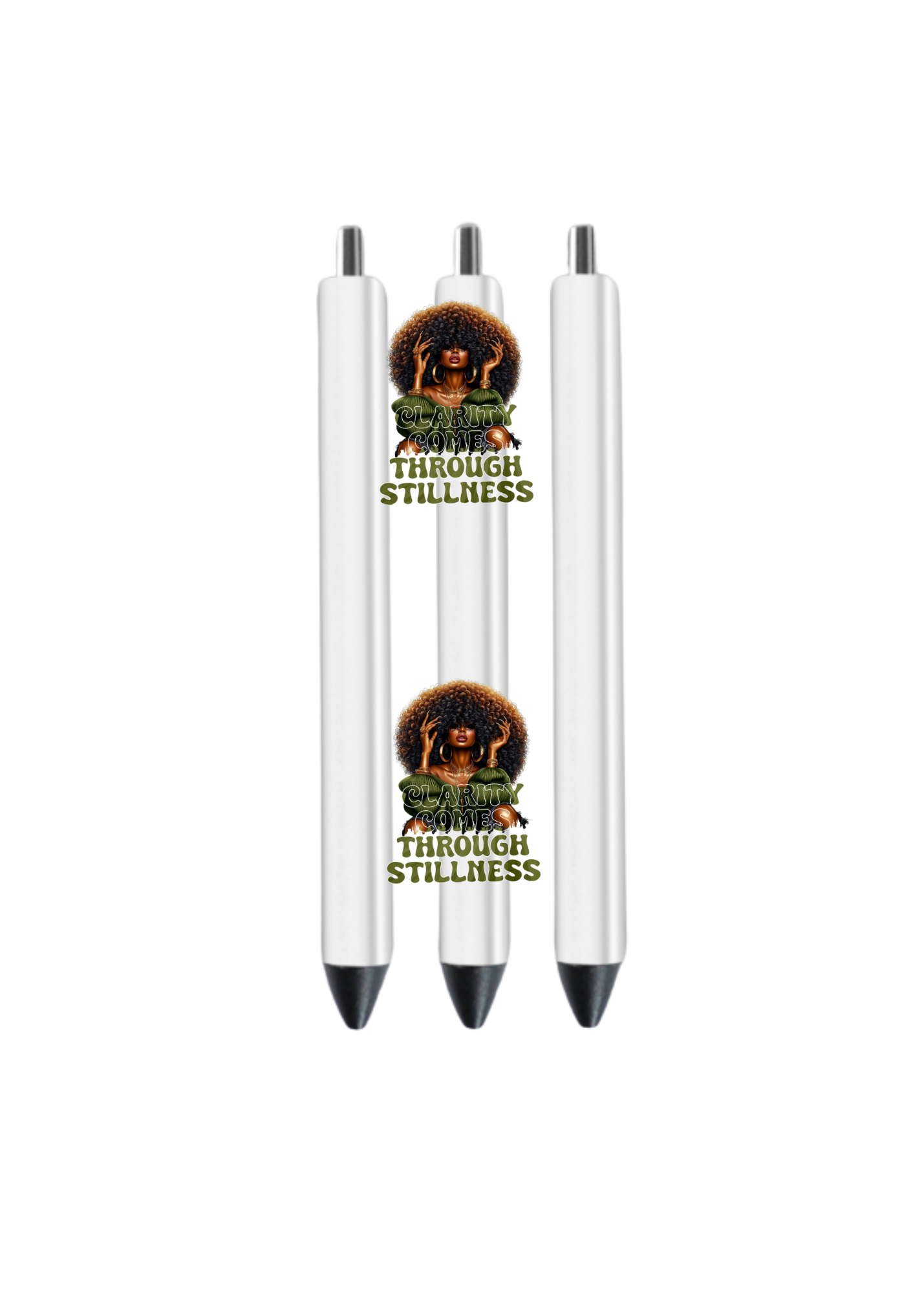 Clarity comes through Stillness -(Melanin inspirational women ) -UV DTF