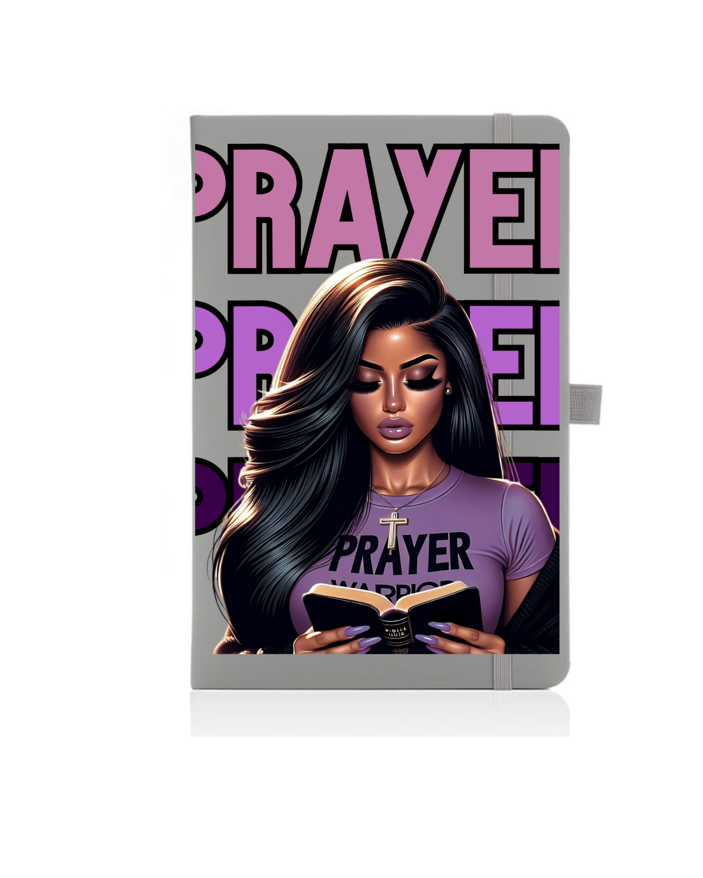 Prayer- Latino Woman -purple - Journal UV DTF
