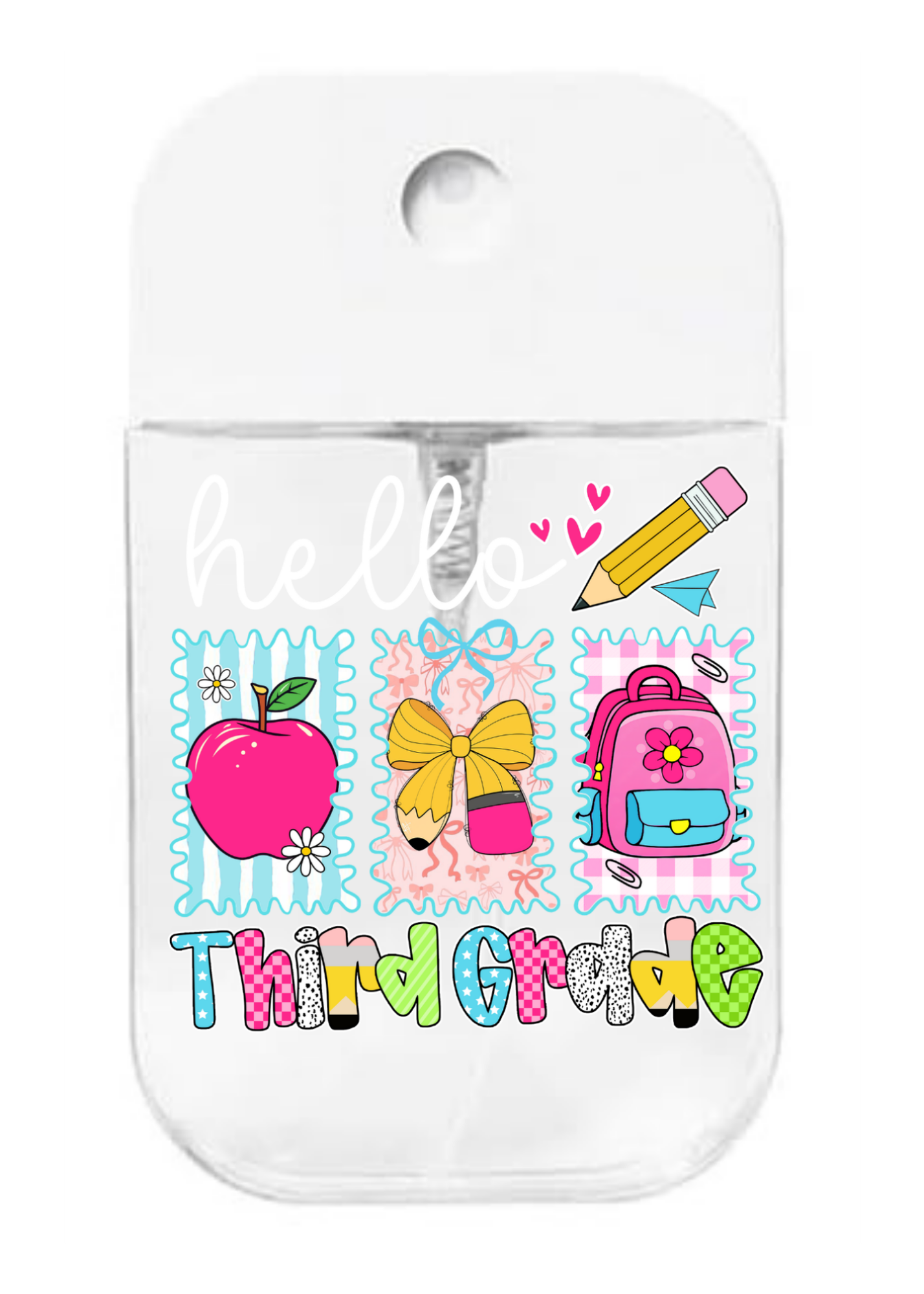 Third Grade (Girly) - UVDTF- Spray bottle Tranfers