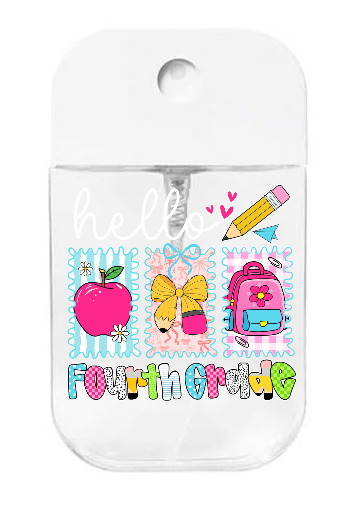 Fourth Grade (Girly) - UVDTF- Spray bottle Tranfers