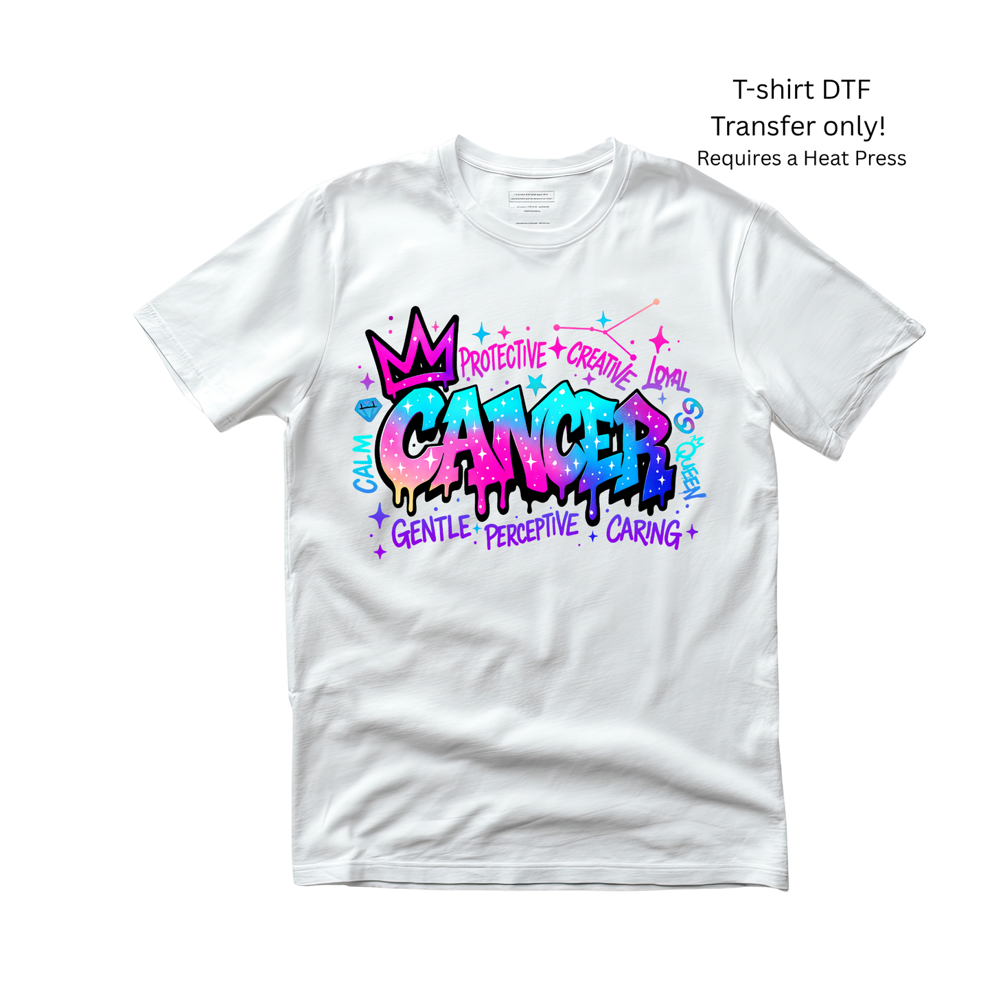 Cancer-Zodiac Sign -Dtf Transfer