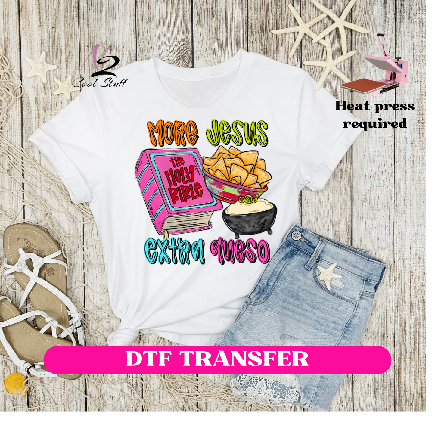 More jesus Extra Queso-Dtf Transfer
