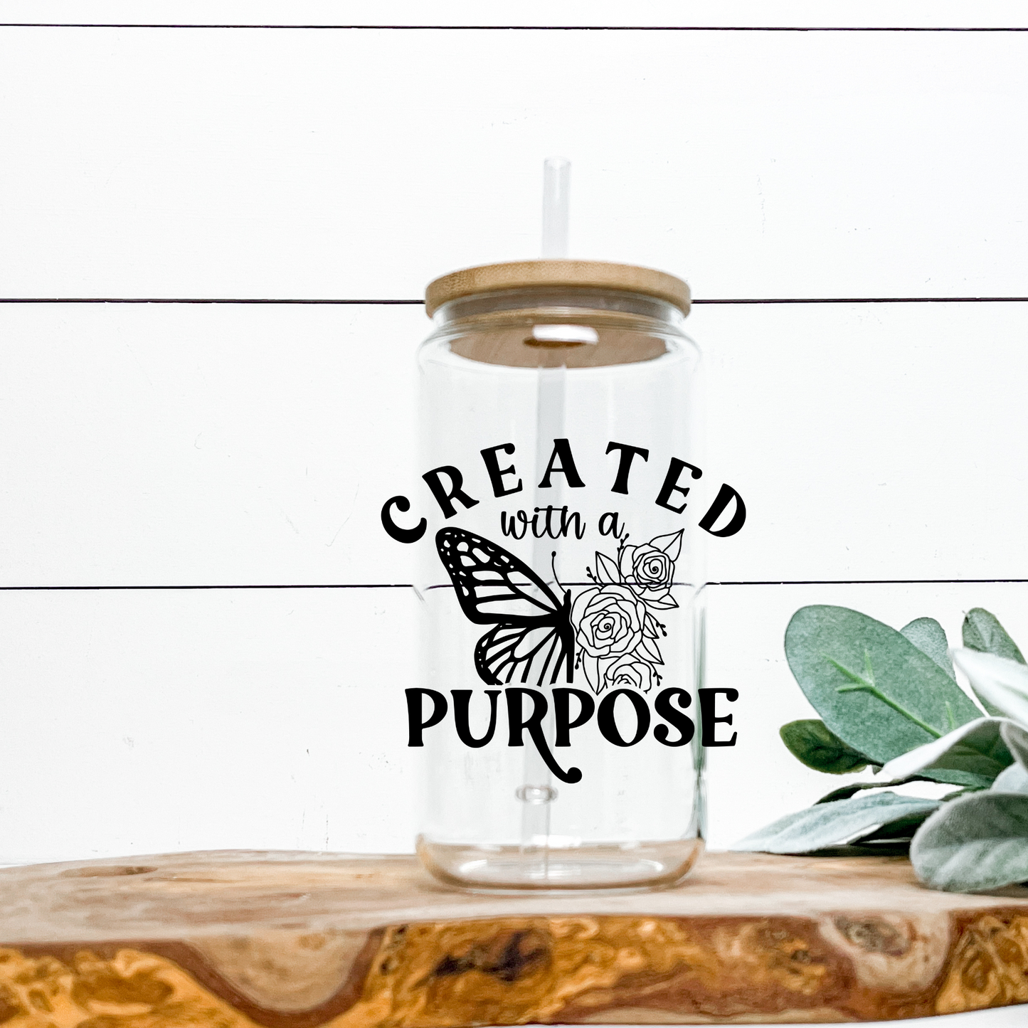 Created with a purpose - UV DTF DECAL 3''
