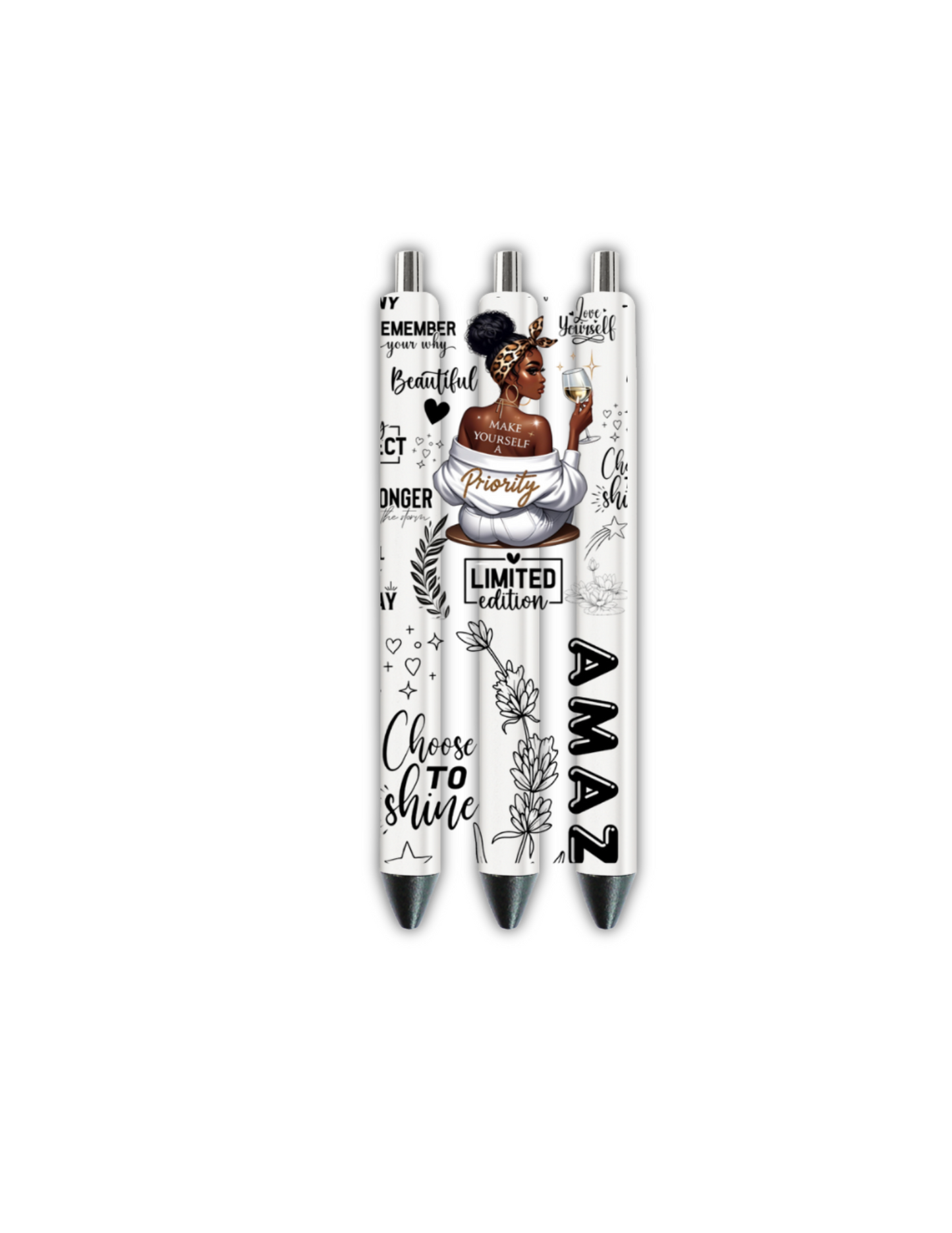 Make yourself a priority Black Woman-Journal UV DTF DECAL