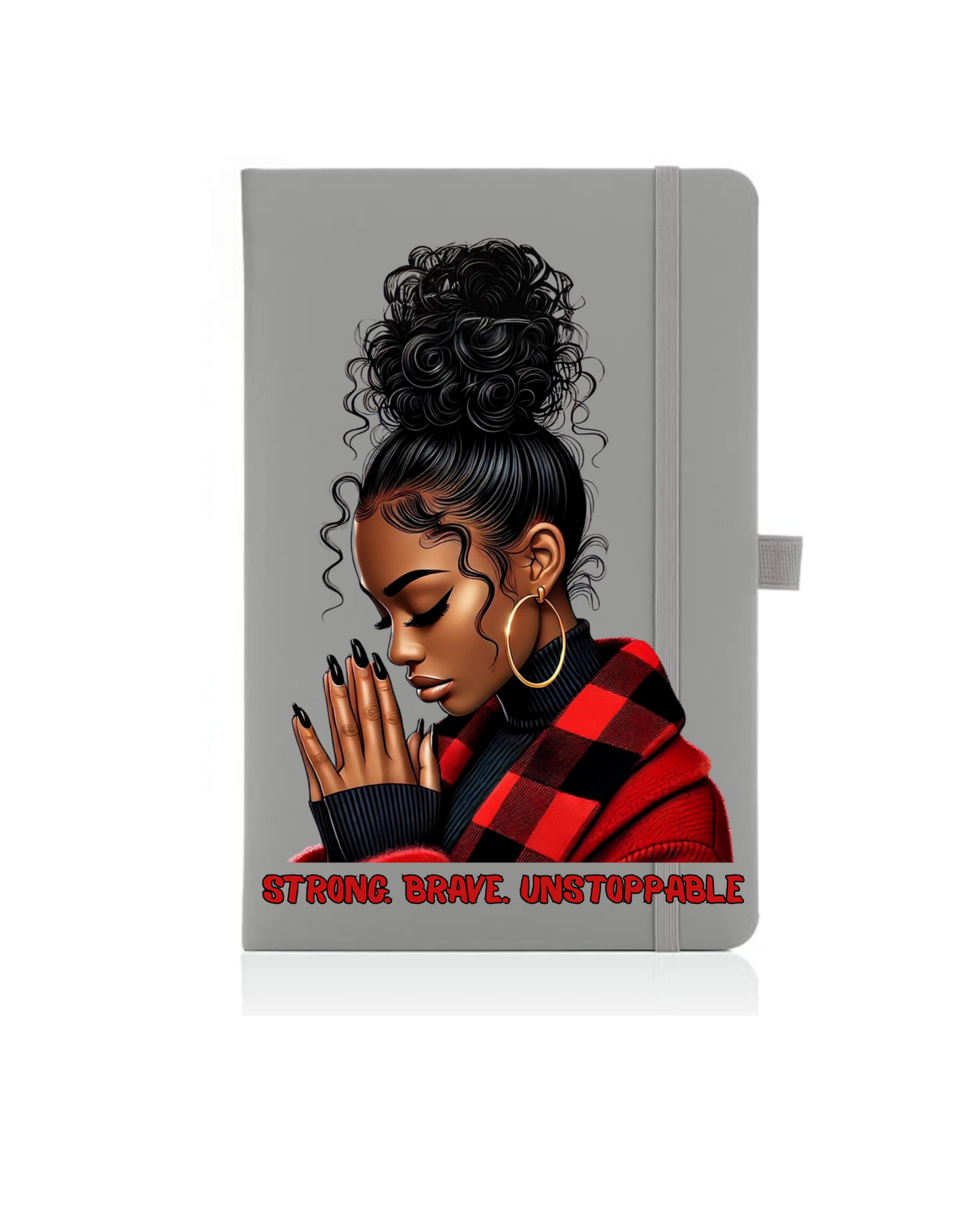 Strong Brave ( red & black checkers) - Journal UV DTF