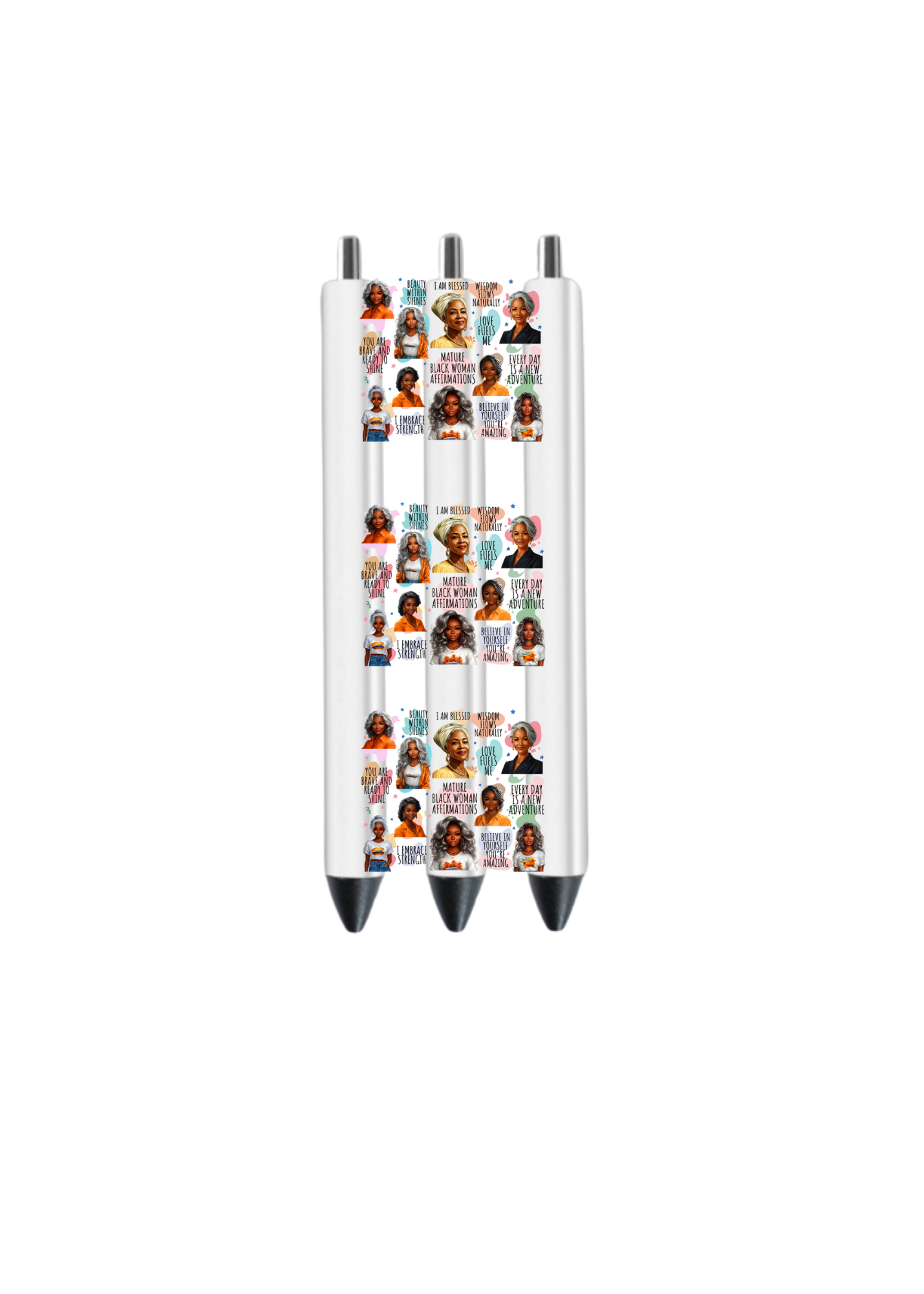 Mature Black Woman Affirmations-UV DTF