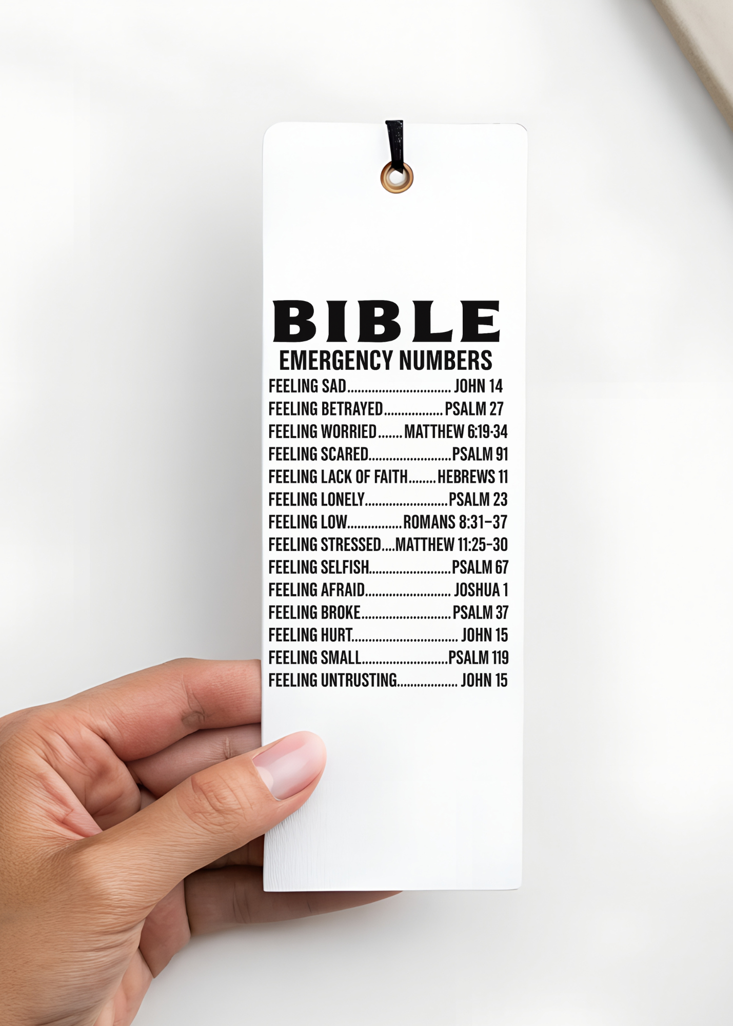 Bible Emergency Numbers | Journal UV DTF DECAL