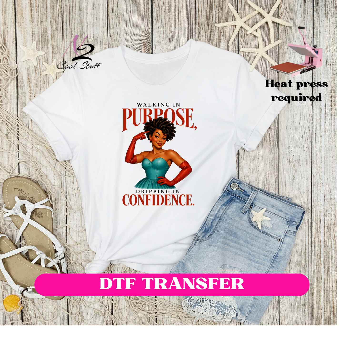 Walking in purpose-Dtf Transfer