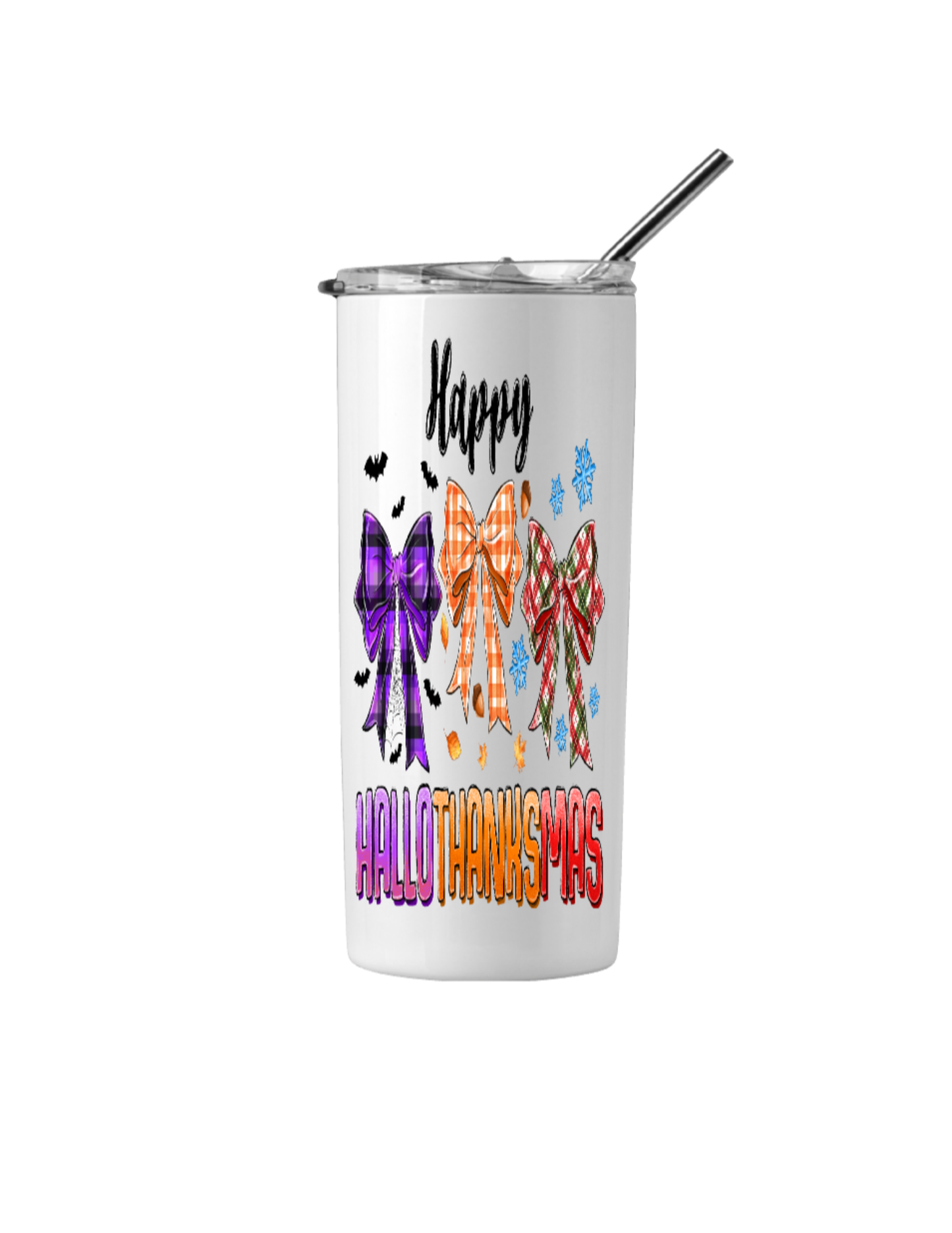 Happy Hallothanksmas - Design for TUMBLER UV DTF DECAL 5x7''