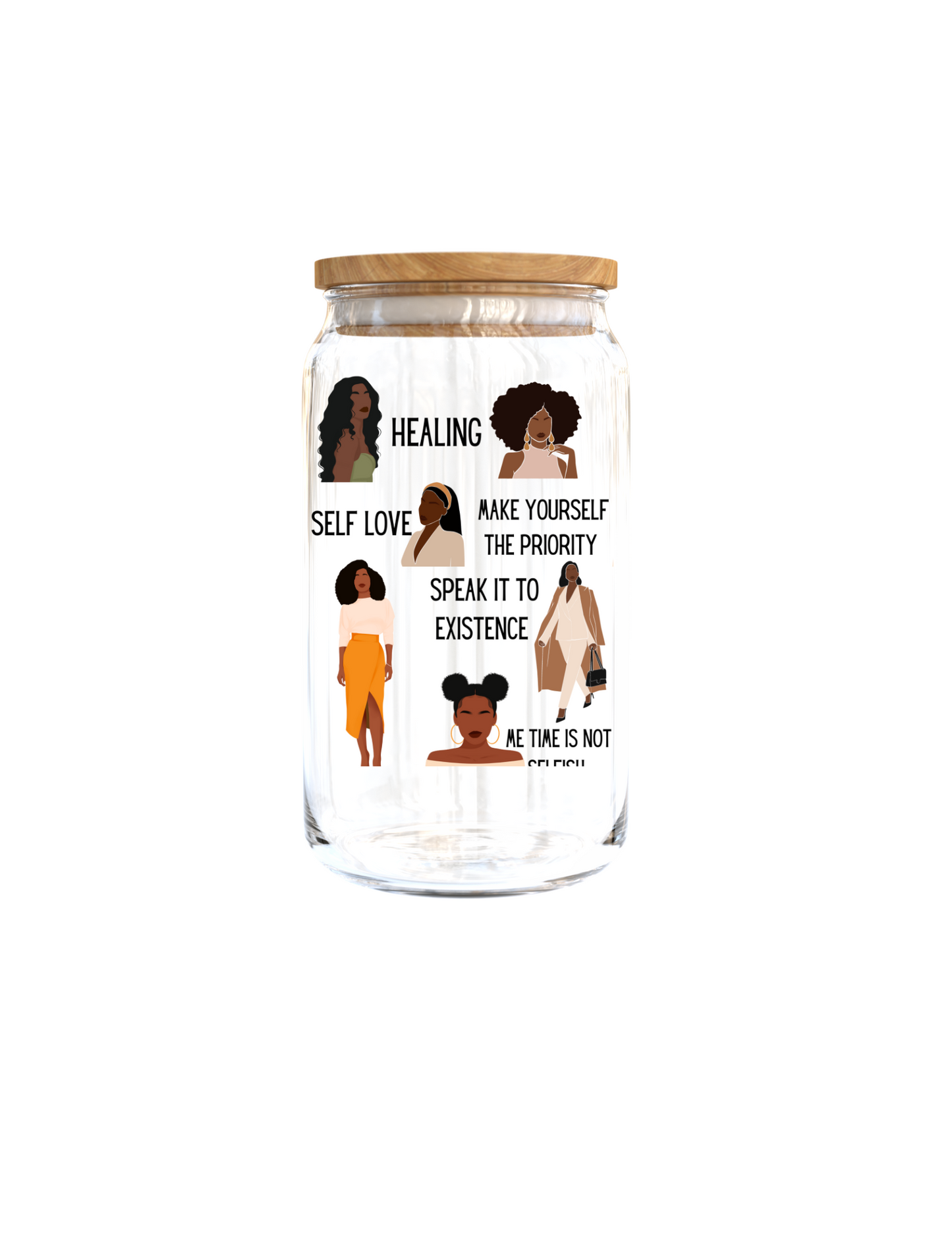 Self love Affirmations (black woman) healing , self love -Journal UV DTF DECAL