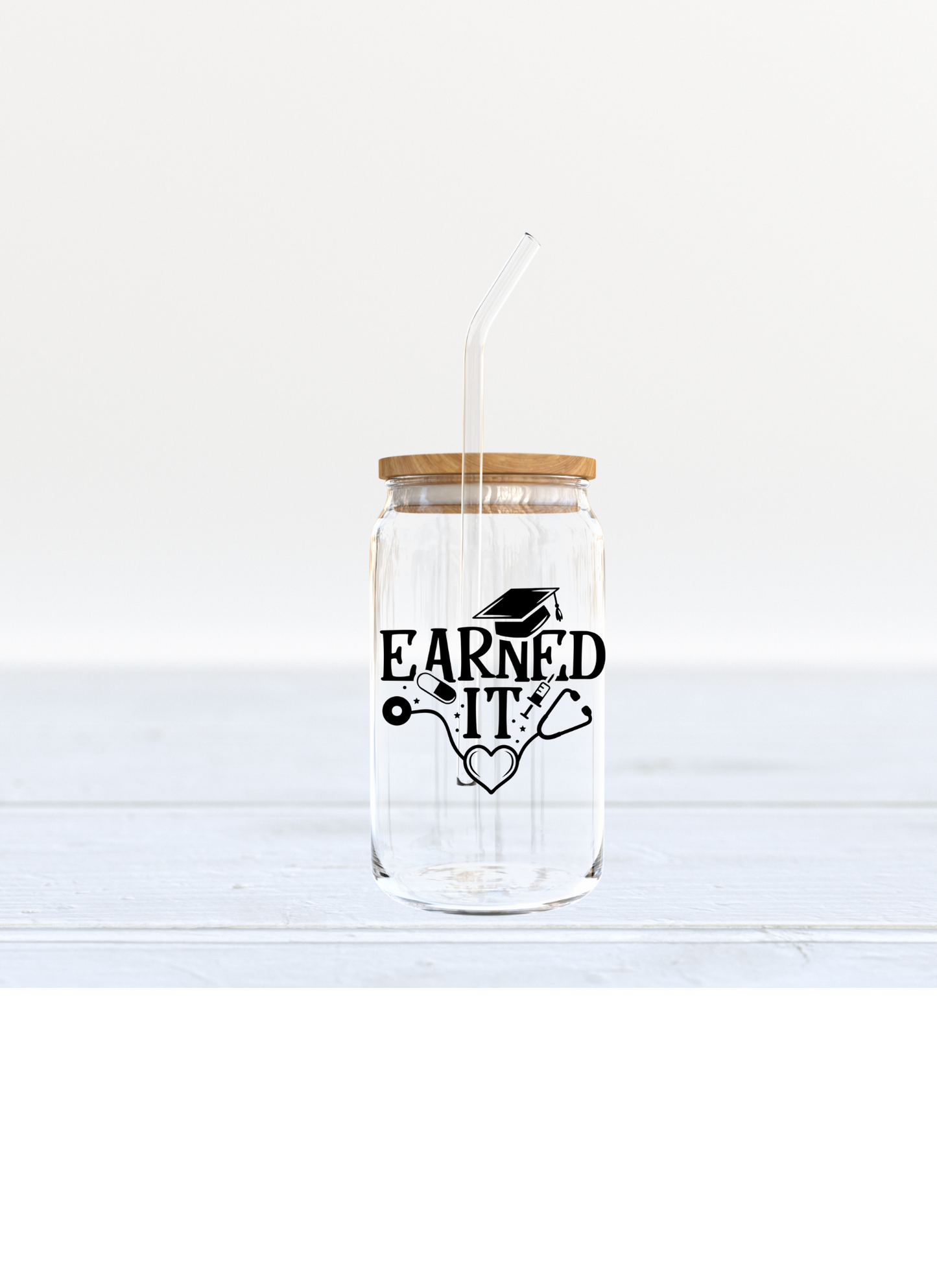Earned it Nurse Grad UV DTF DECAL 3''