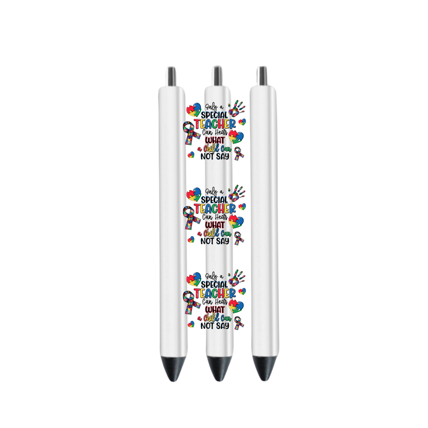 Only a Special Teacher can hear what a child can not say ( Autism Awareness )-- Journal UV DTF DECAL