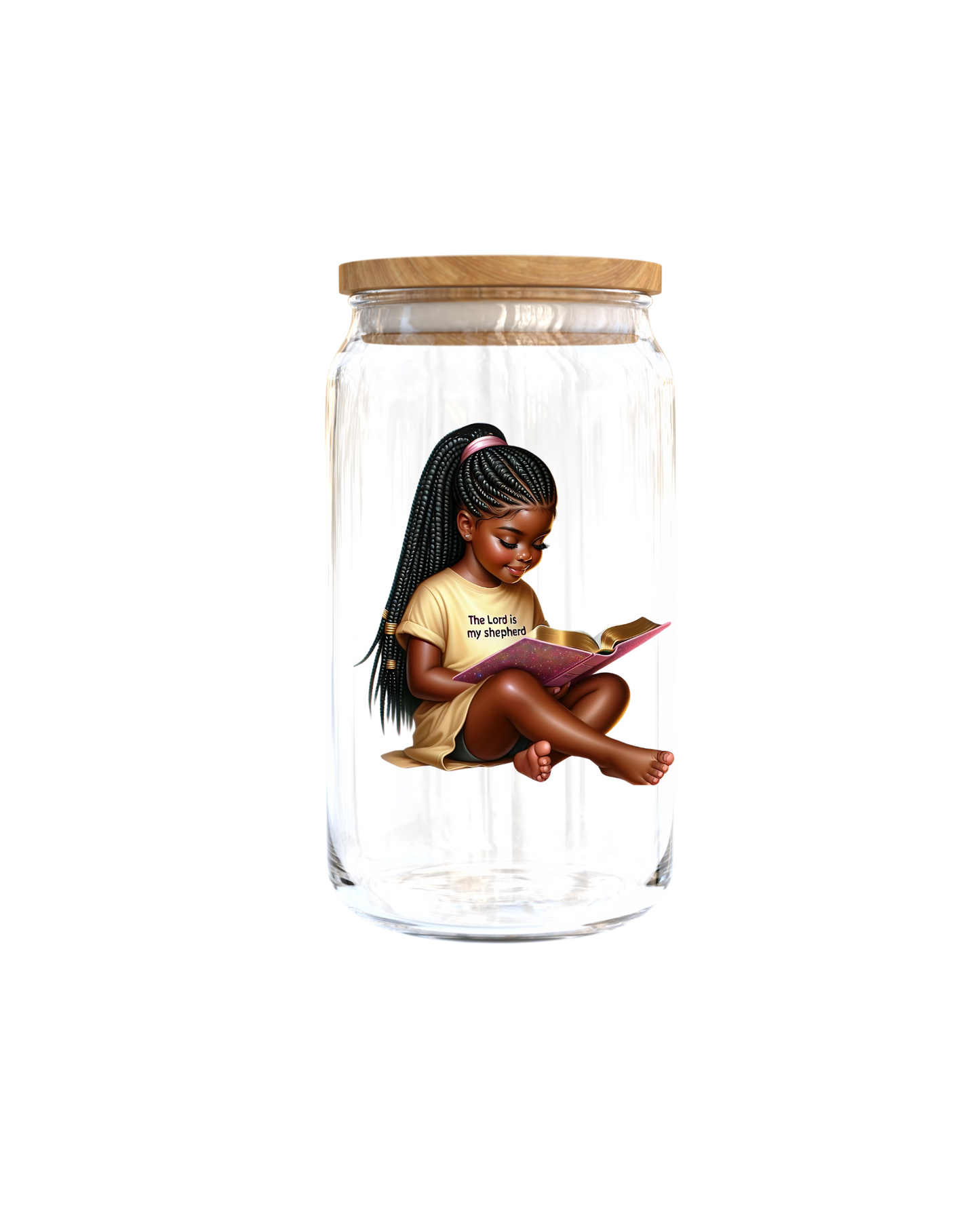 The Lord is my Shepherd yellow little girl - Journal UV DTF