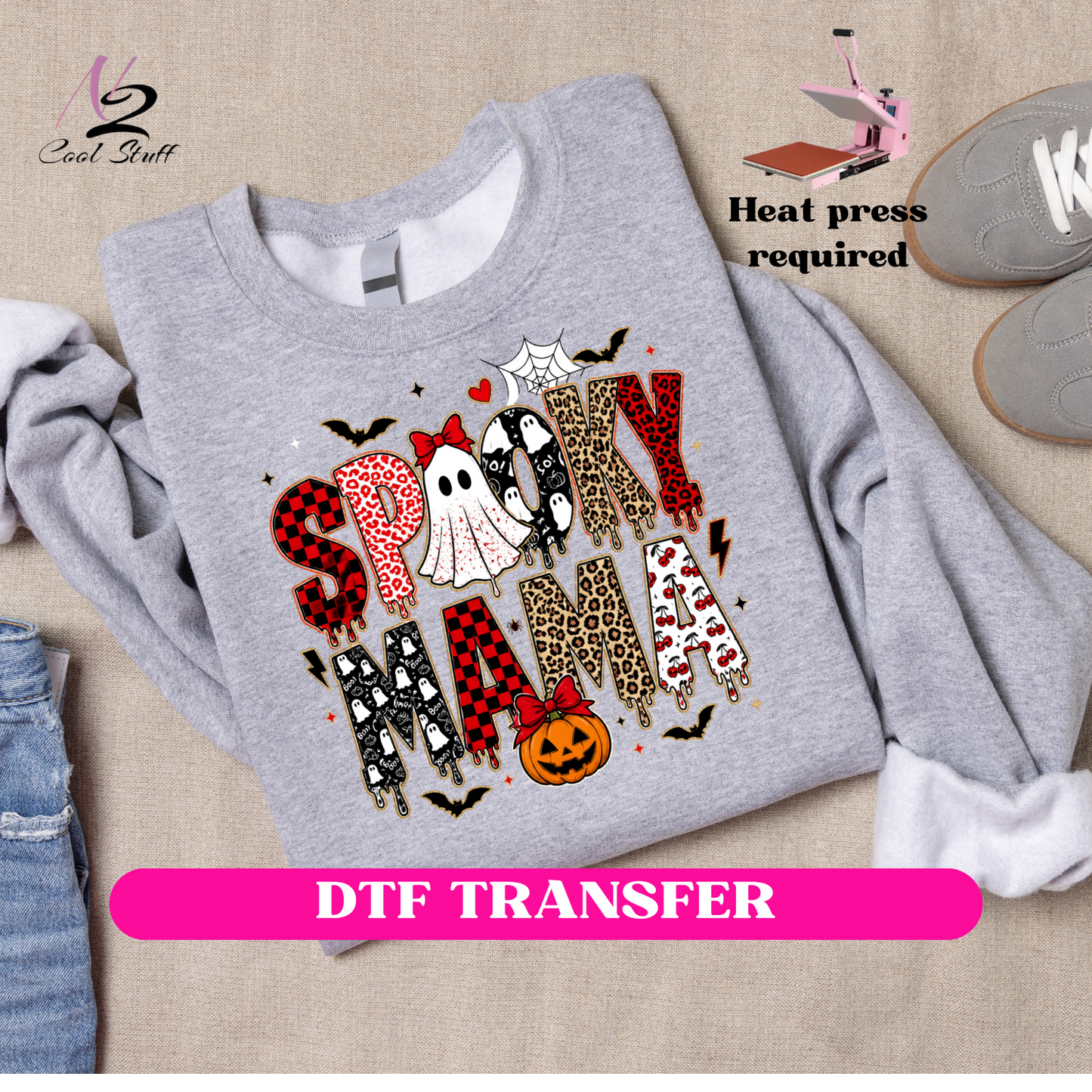 Spooky MAMA (Halloween)-Dtf Transfer