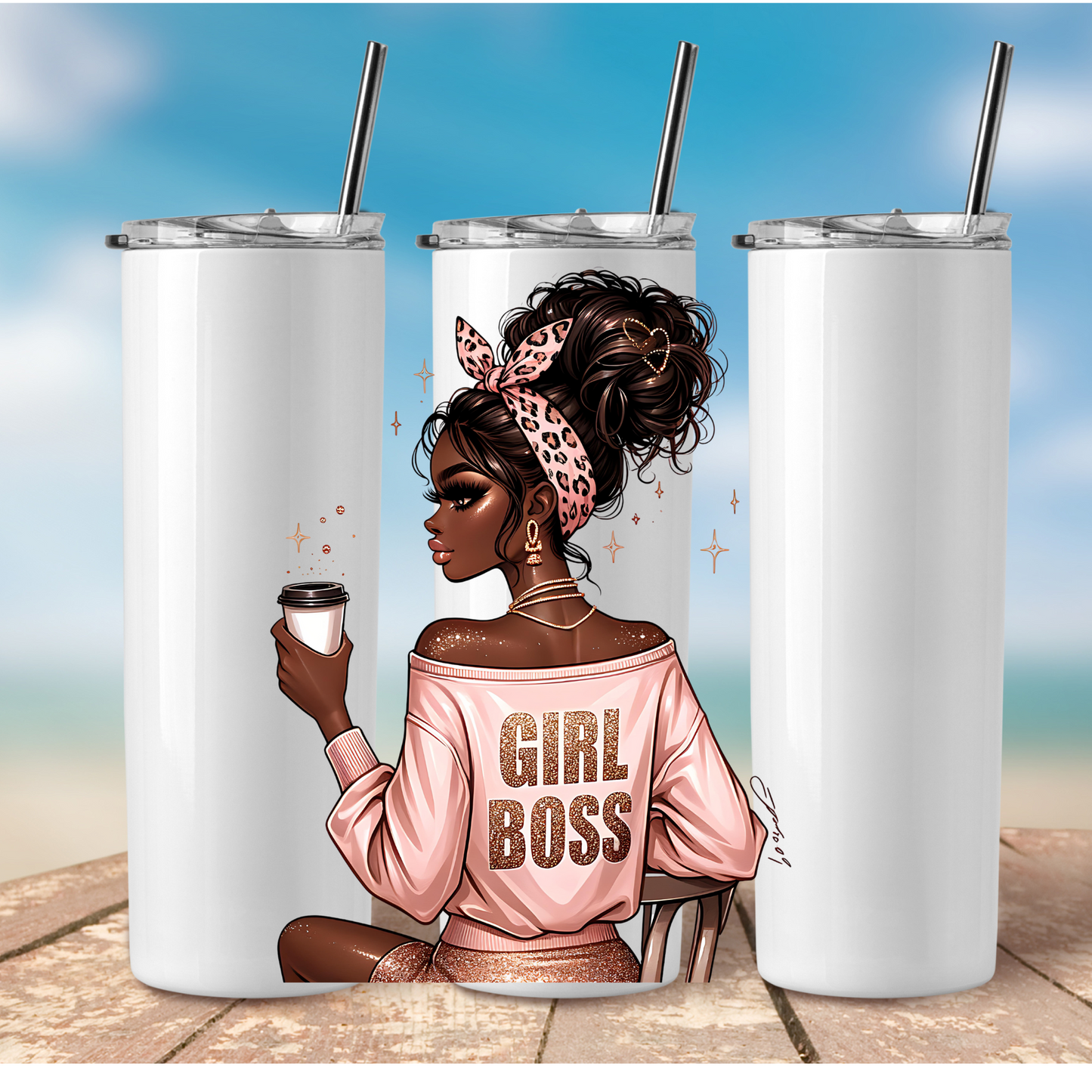 Girl boss -20oz Skinny Tumbler (NOT A WRAP)