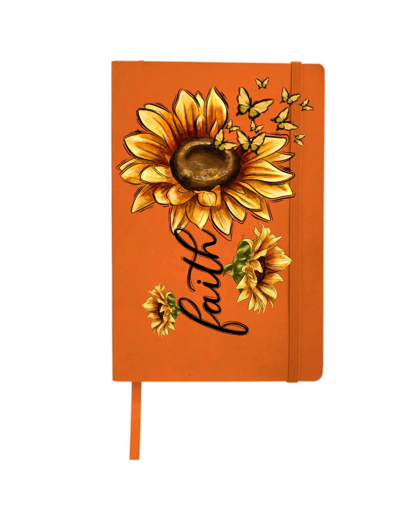 Faith - Sunflower,Butterflies - Journal UV DTF