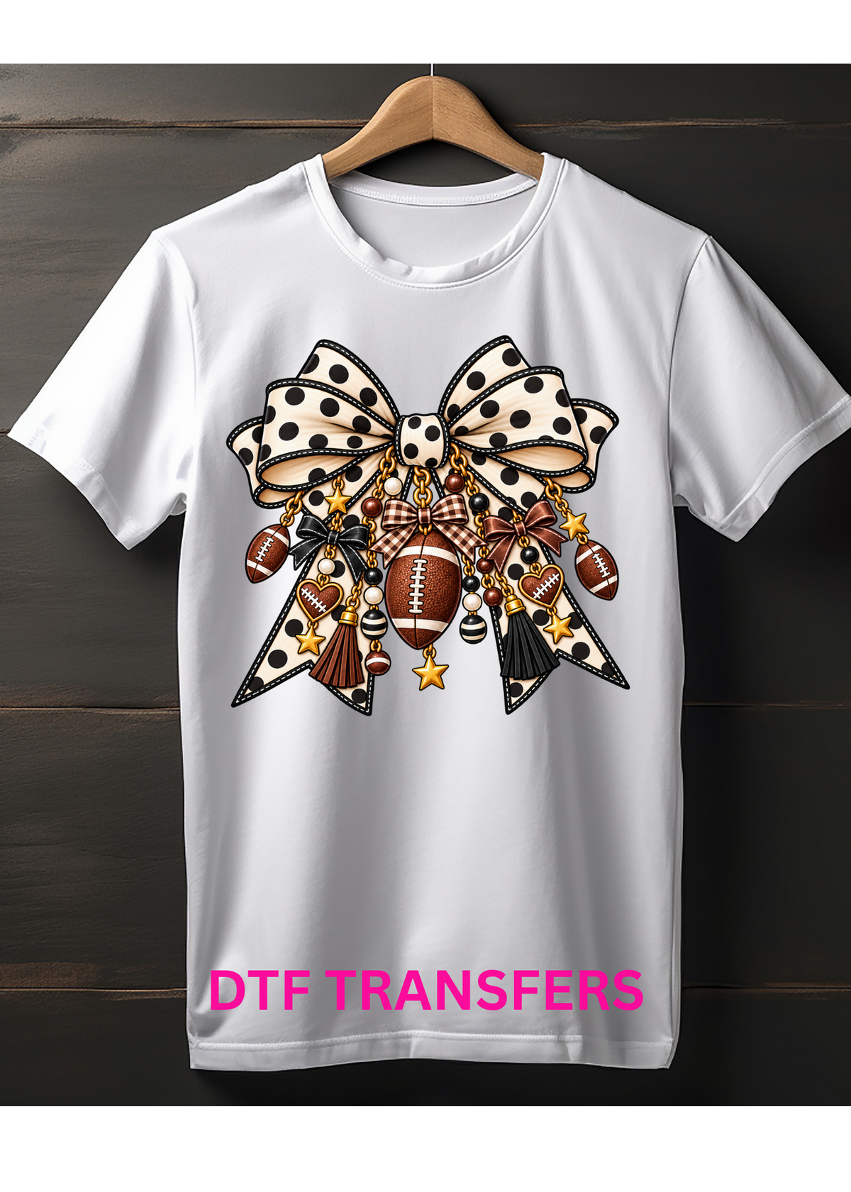 Ribbon football -DTF transfers