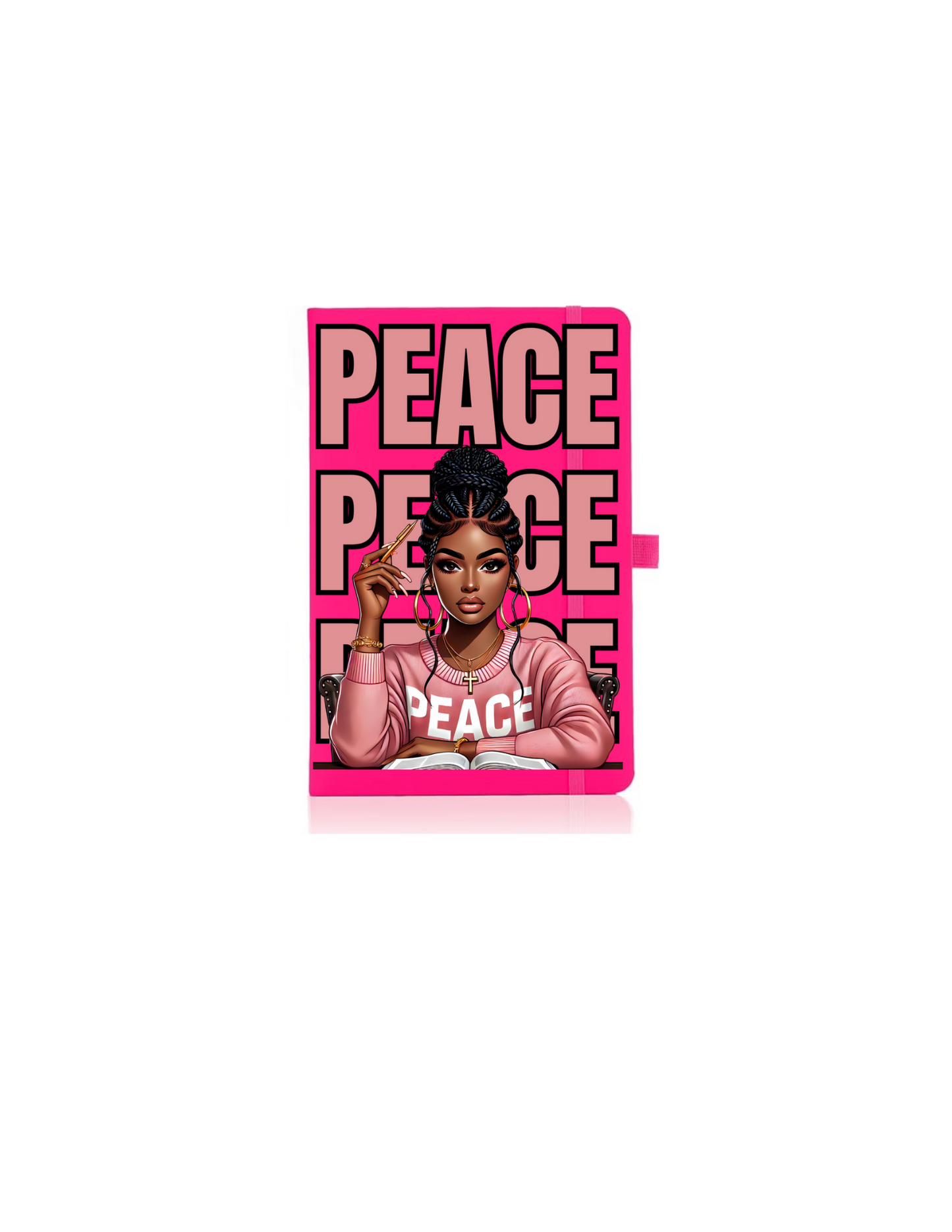 Peace (pink)- Journal UV DTF