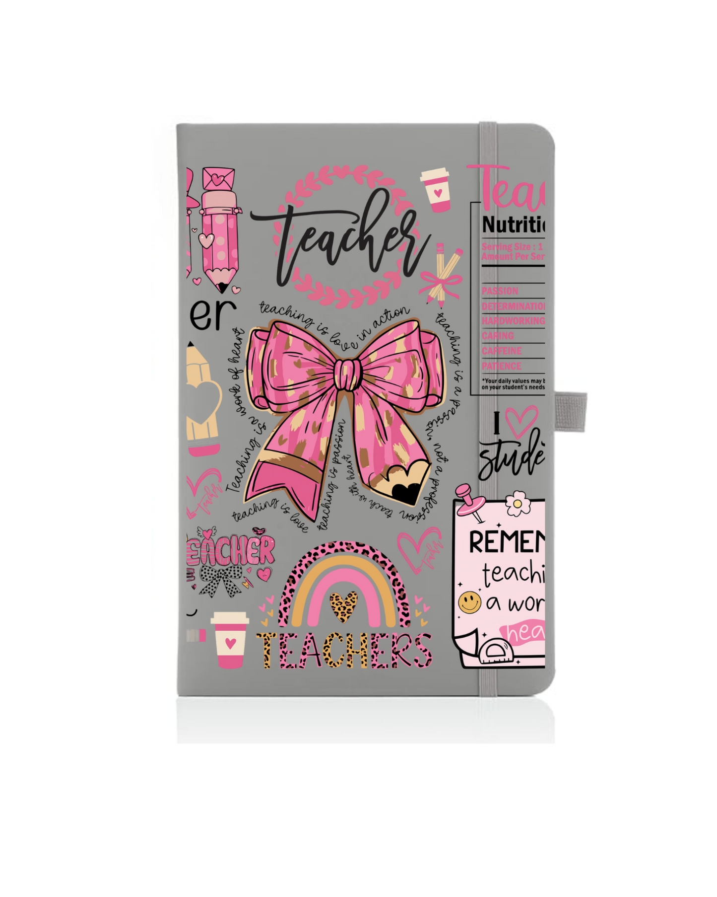 Teacher - pink- Journal UV DTF