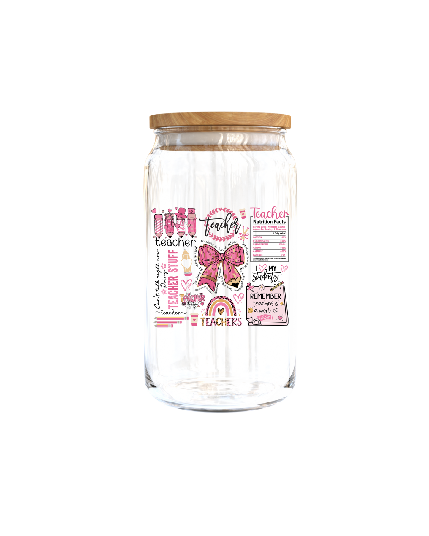 Teacher - pink- Journal UV DTF