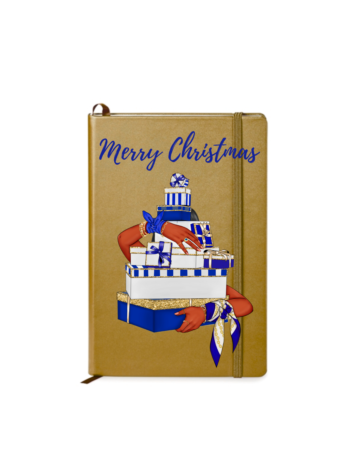 Merry Christmas (Gift boxes) BLUE, WHITE-UV DTF