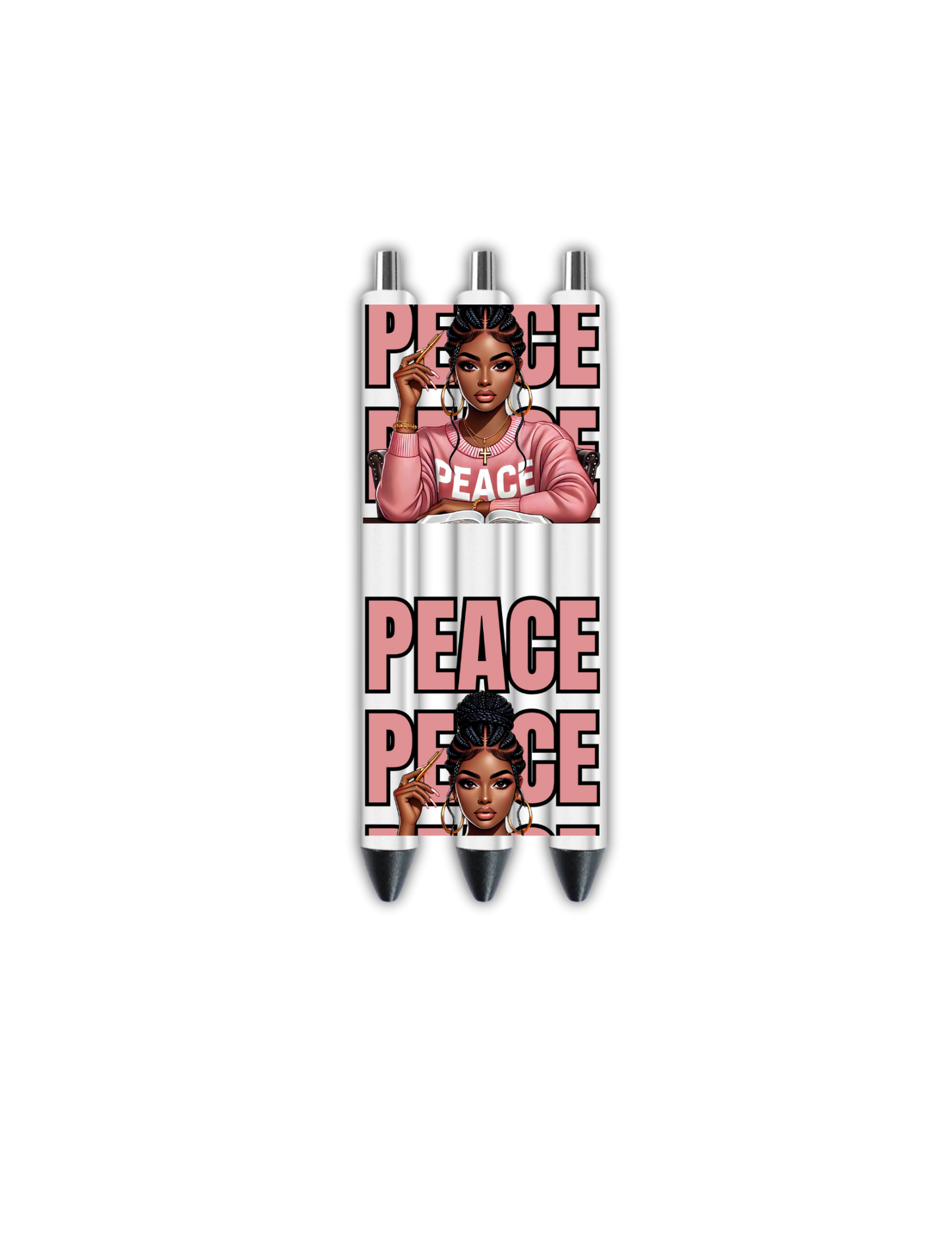 Peace (pink)- Journal UV DTF