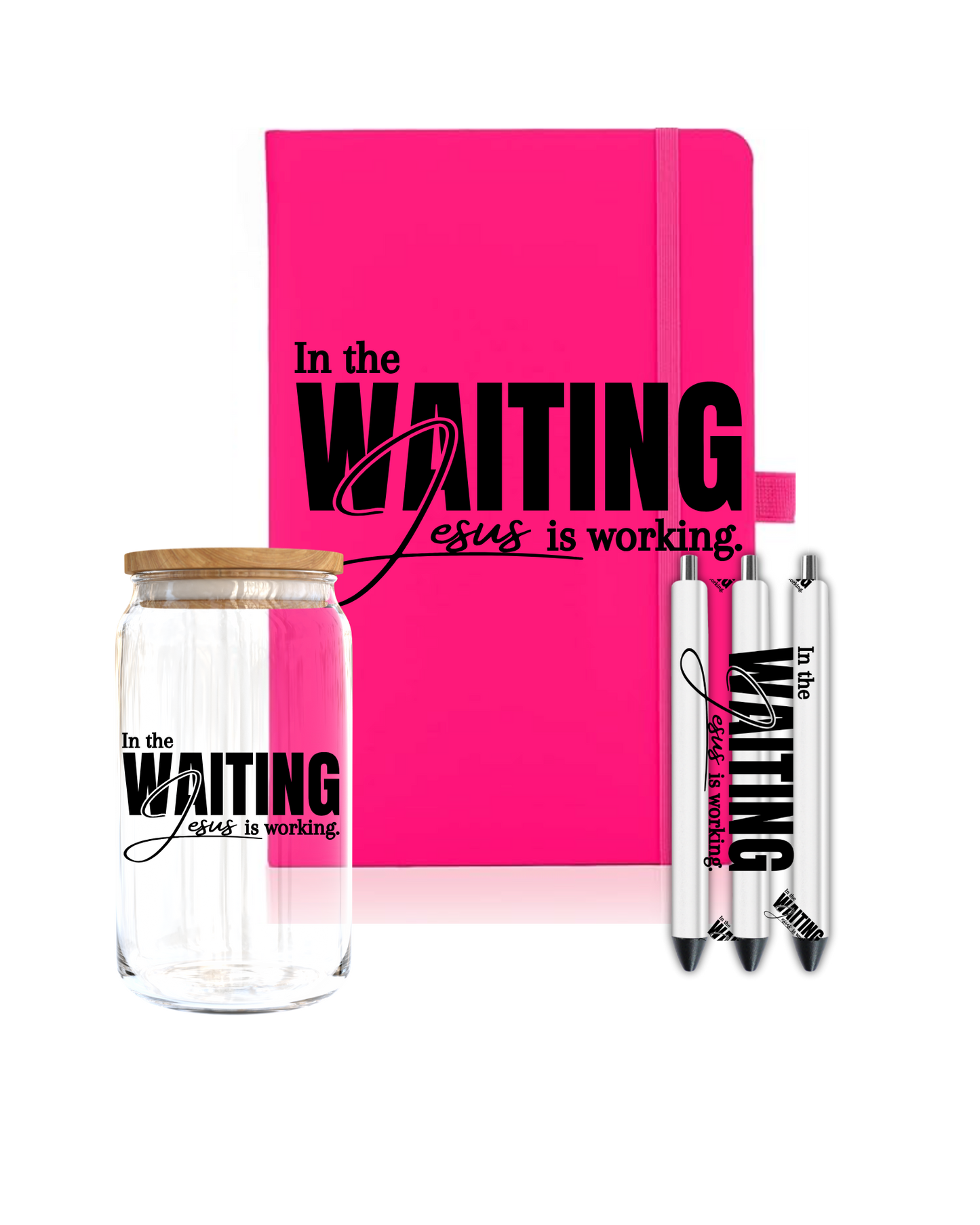 in the Waiting jesus is working - Journal UV DTF DECAL