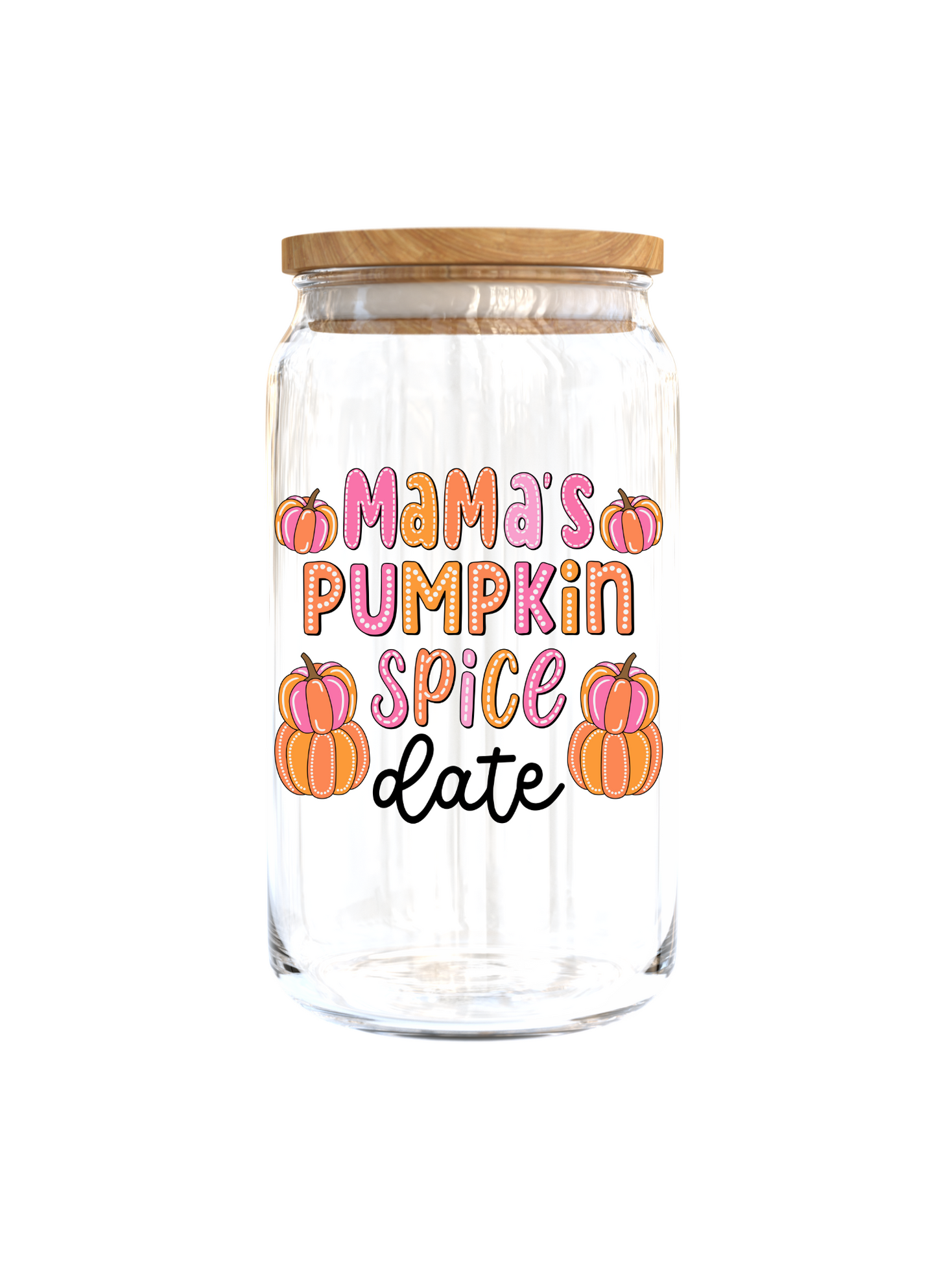 Mama needs pumpkin spice |(Parent & ME) | UV DTF DECAL 3''(Double Sided image)
