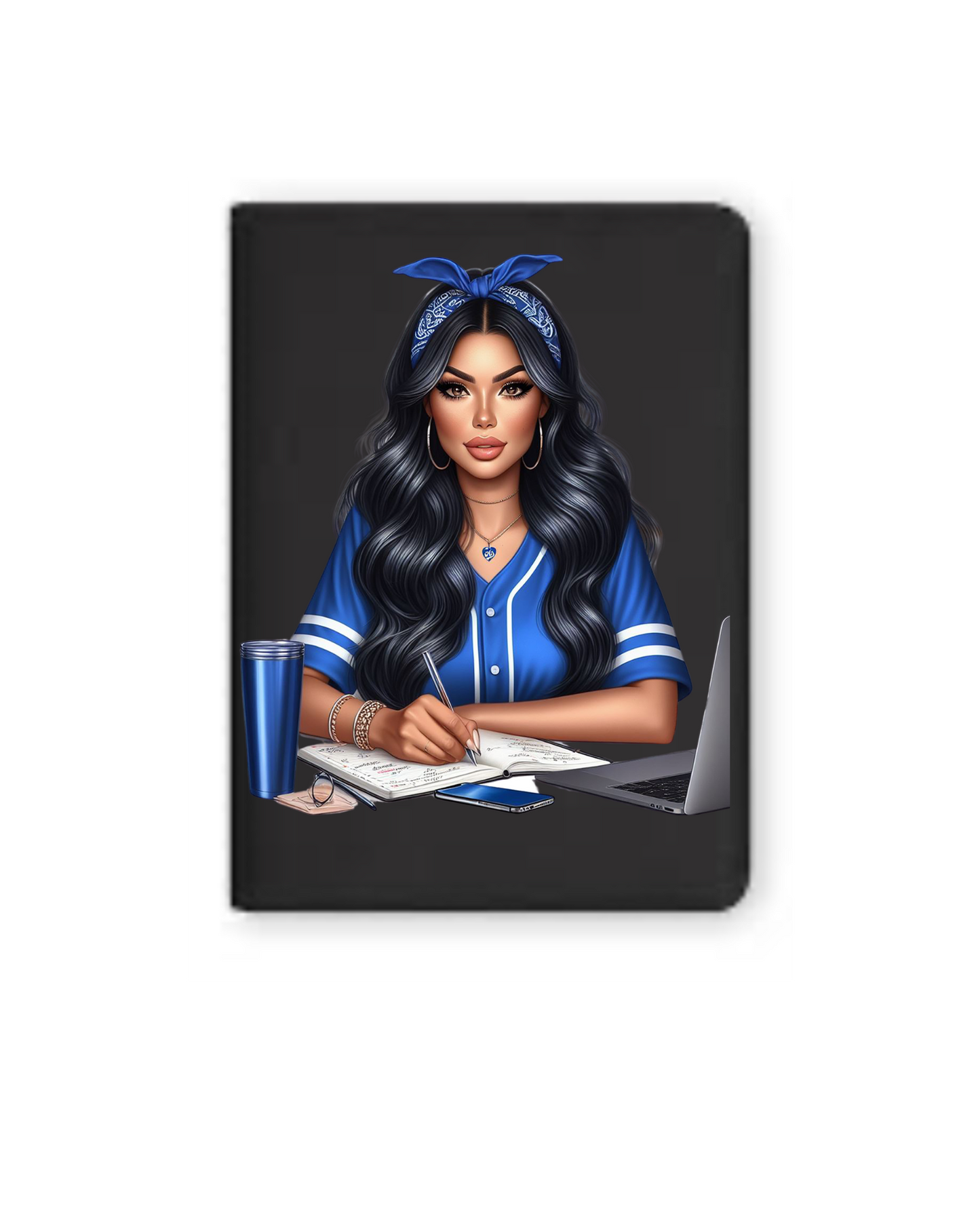 Latino girl blue - Journal UV DTF
