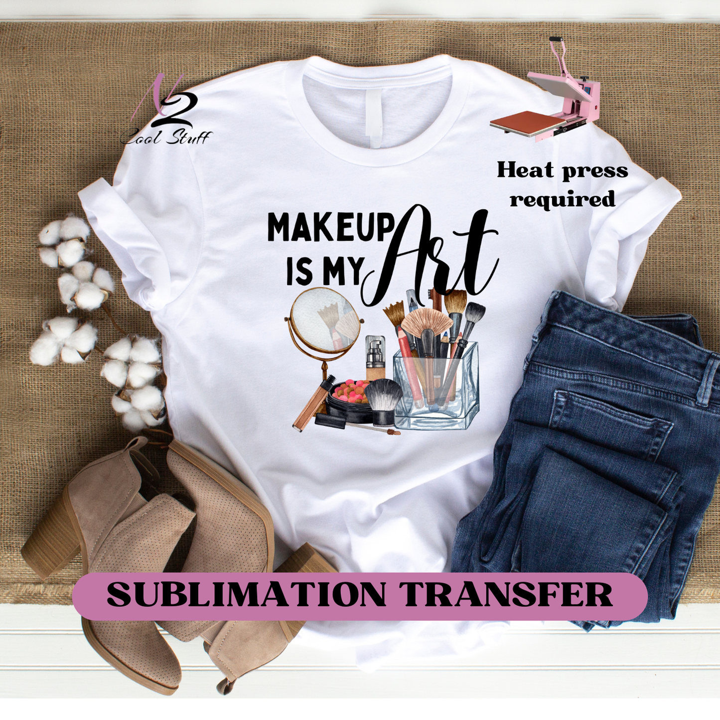 Makeup is ART-Ready to press SUBLIMATION transfer
