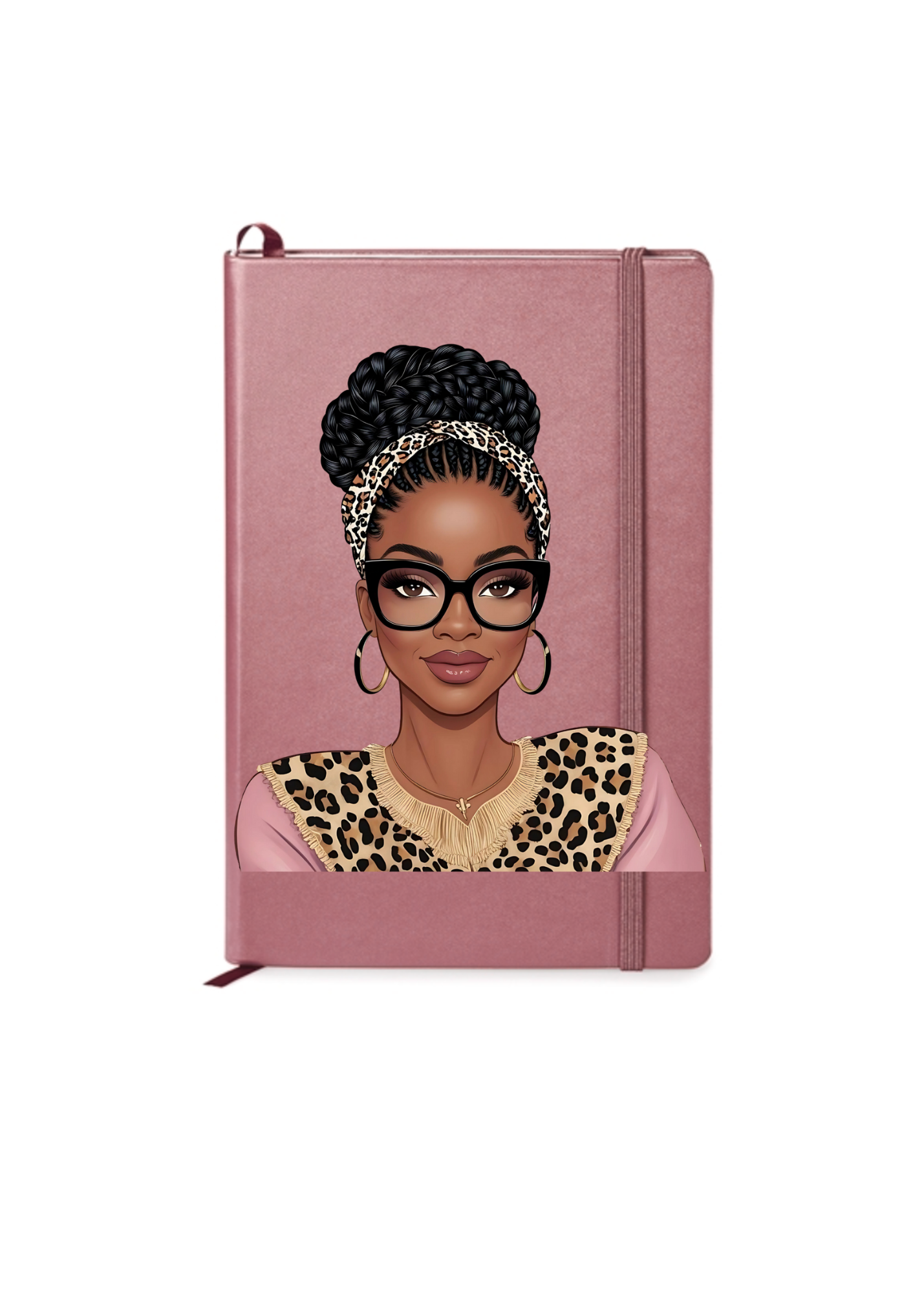 Lady with glasses and a leopard print-UV DTF