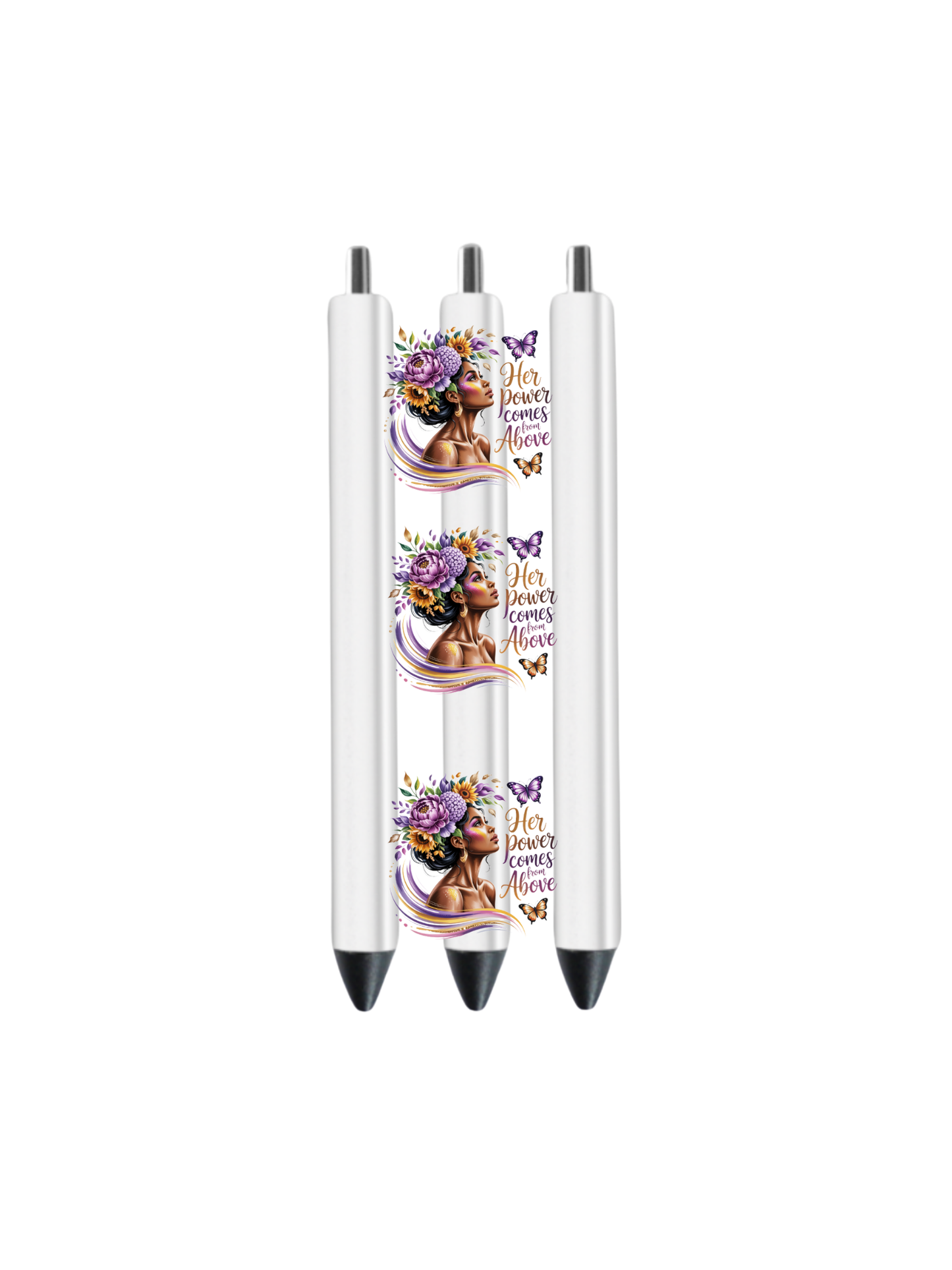 Her power comes from above (Melanin Christian related) -Journal UV DTF DECAL