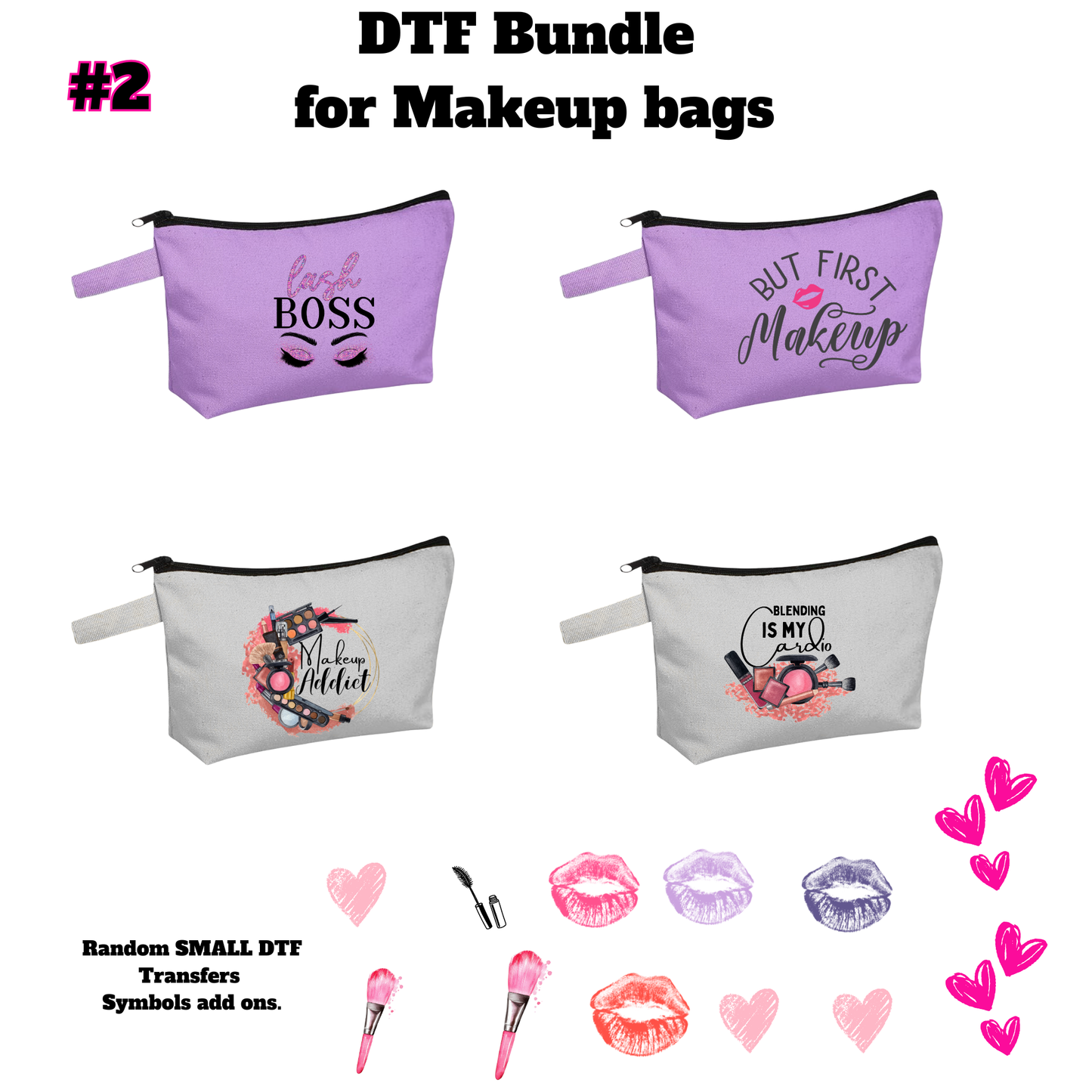 Makeup BAGS bundle (#2). -Dtf Transfer
