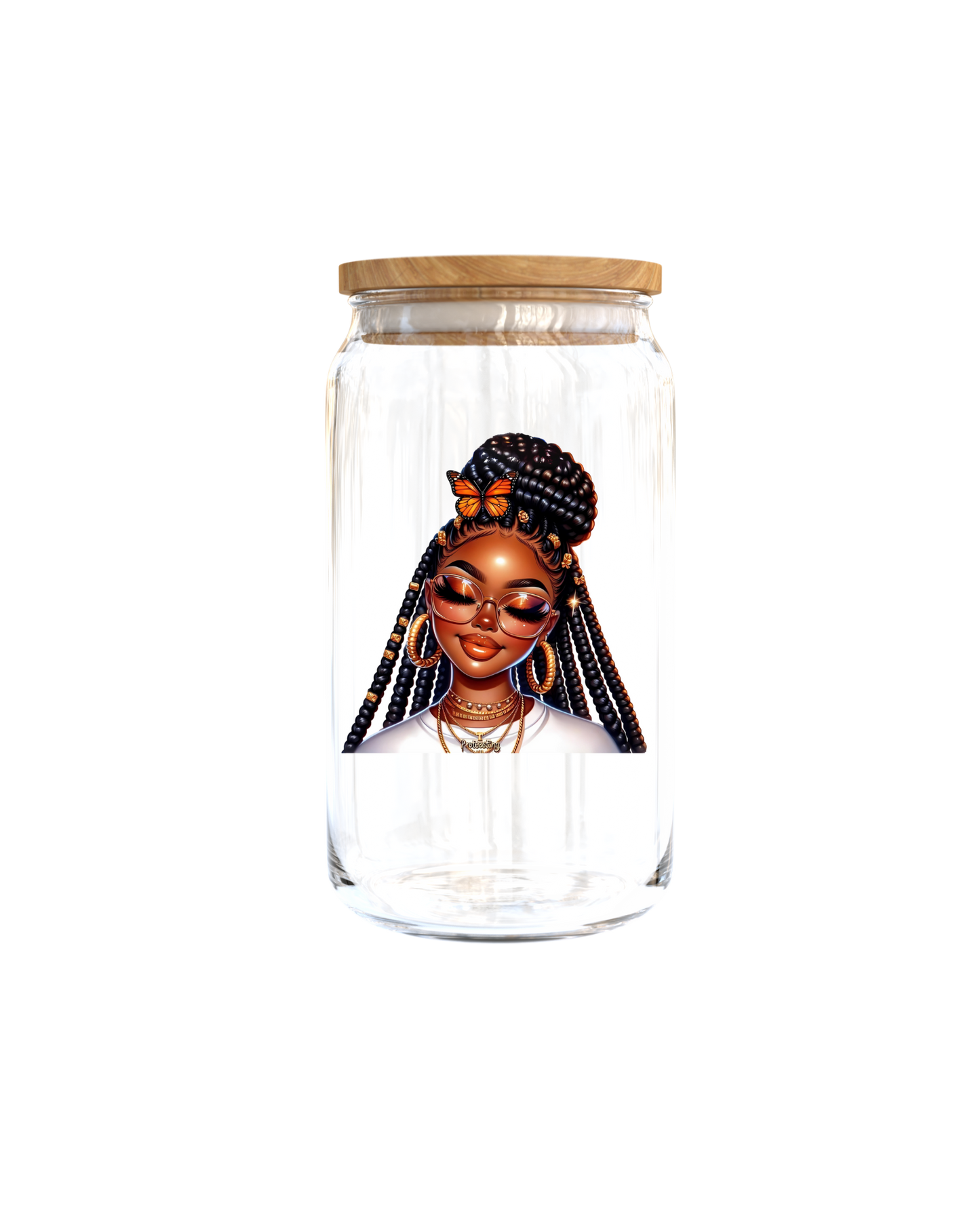 Pretty Lady with braids - Journal UV DTF