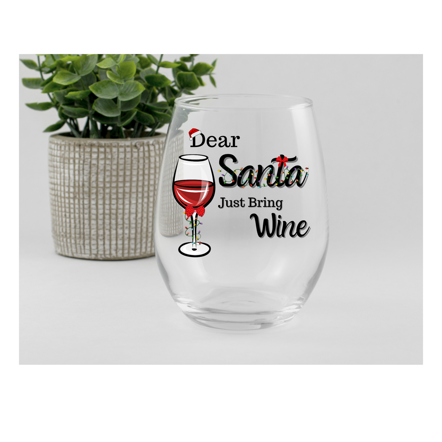 Dear Santa Just bring Wine| UV DTF DECAL