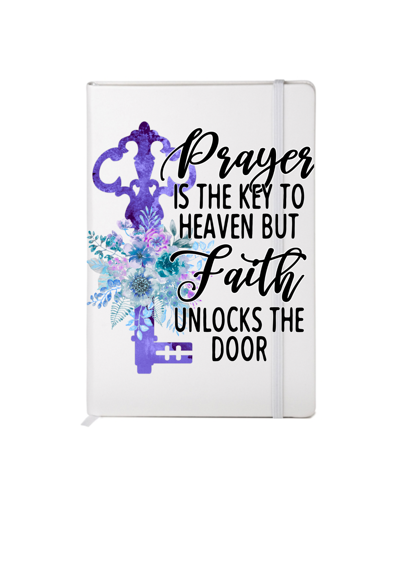 (PURPLE KEY) Prayer is the key to heaven but Faith unlocks the door-UV DTF
