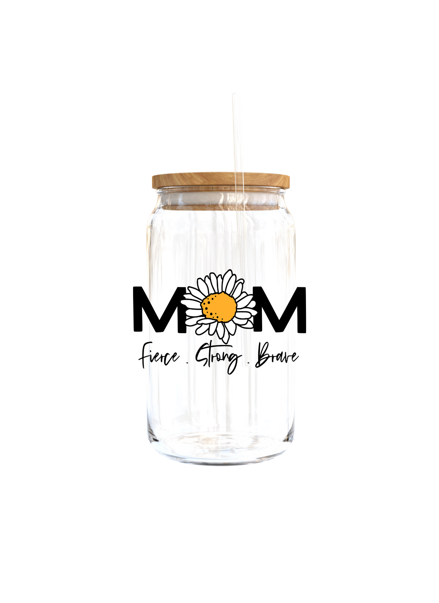 Mom Fierce, Strong, Brave UV DTF DECAL 3''