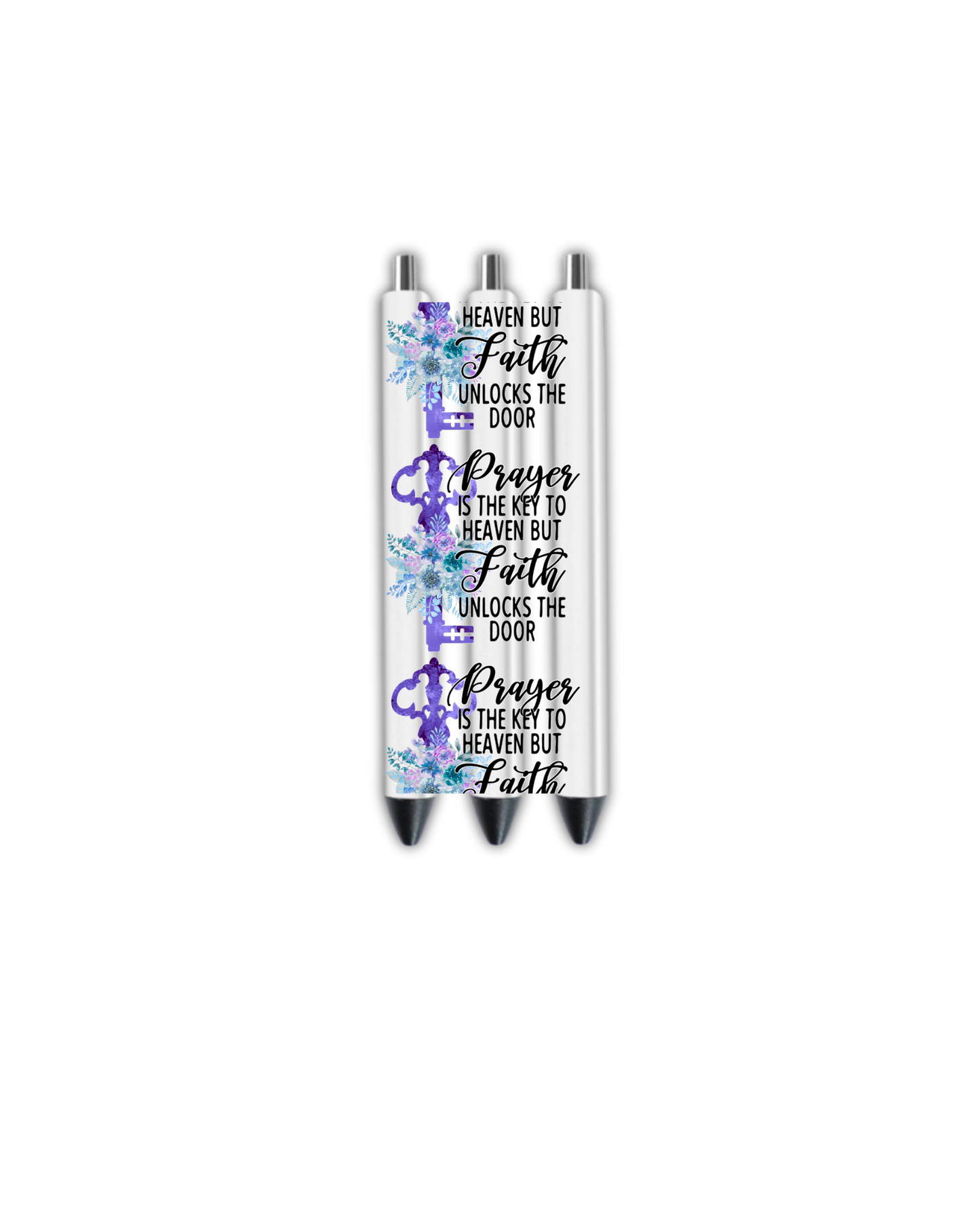 (PURPLE KEY) Prayer is the key to heaven but Faith unlocks the door-UV DTF