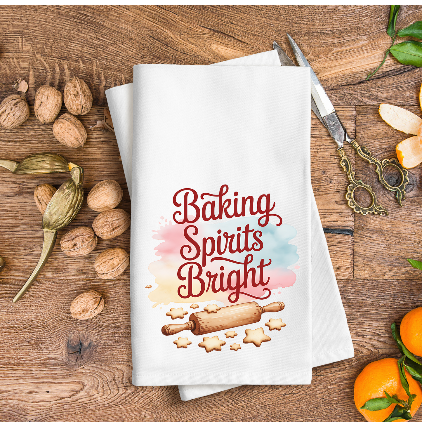 Baking Spirits bright - Kitchen Towel DTF