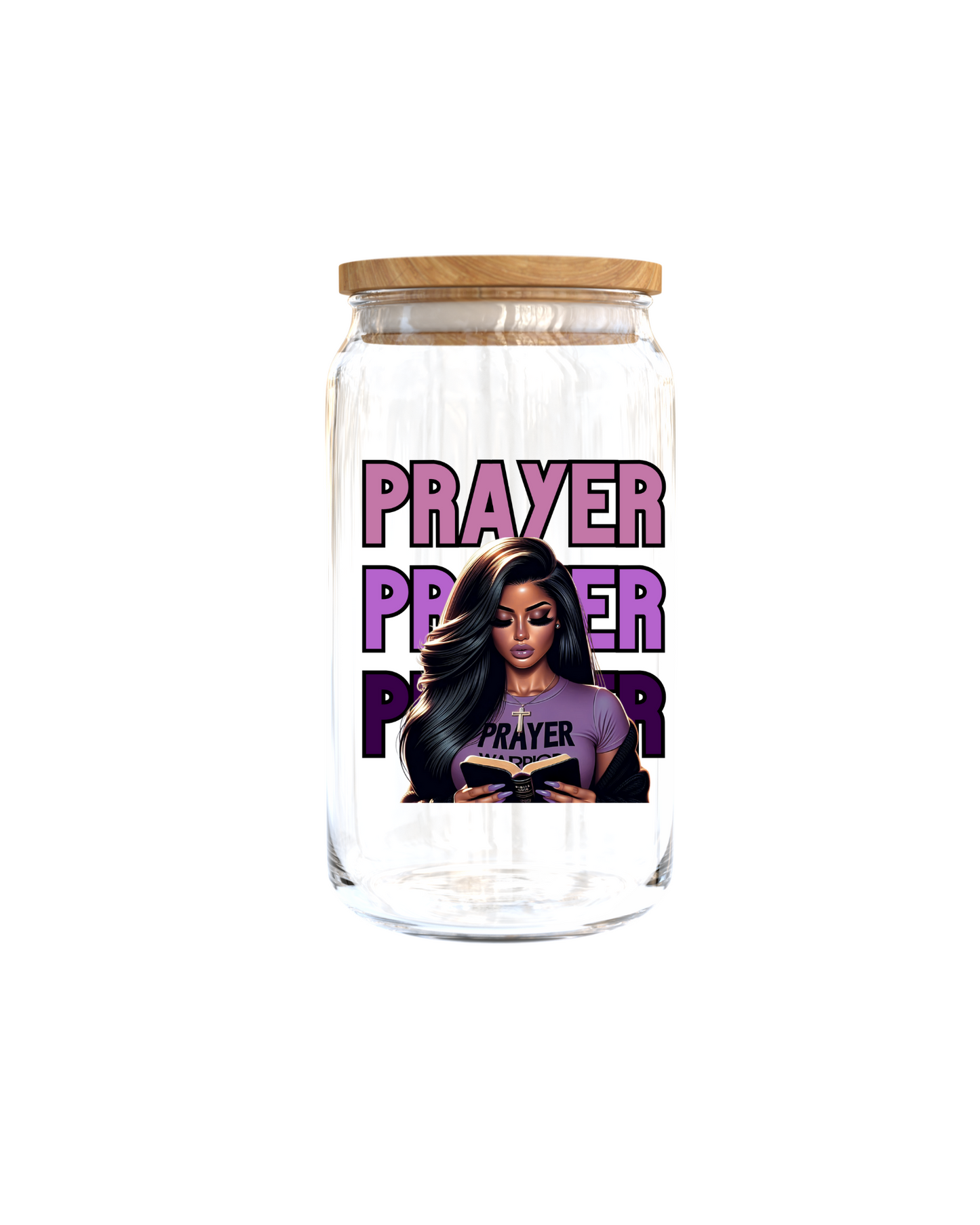 Prayer- Latino Woman -purple - Journal UV DTF