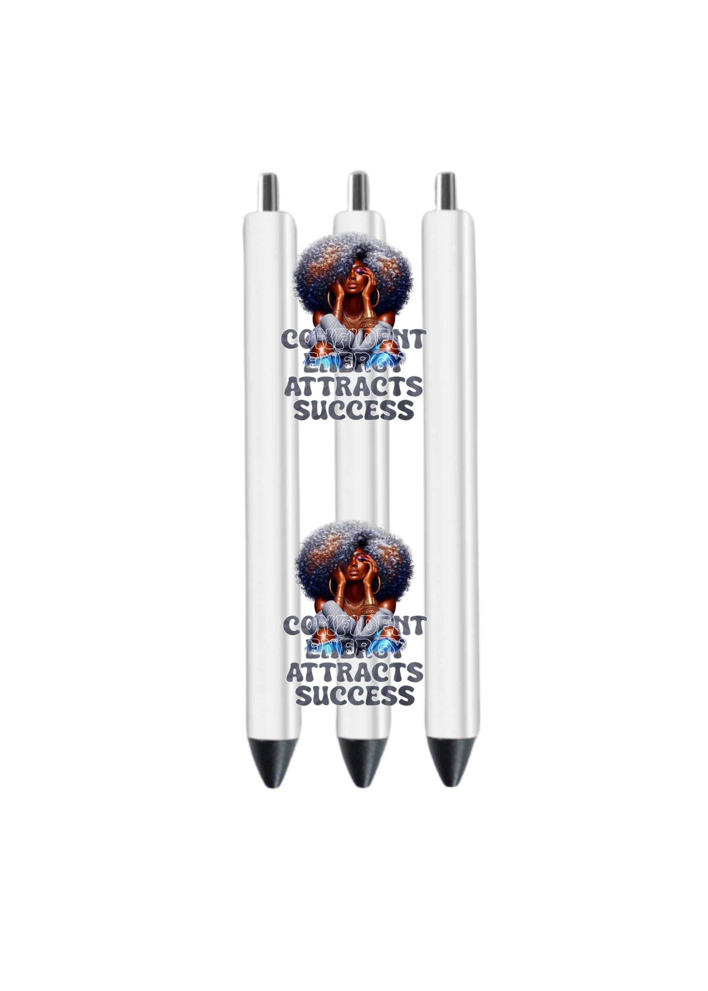 Confident energy attracts success -(Melanin inspirational women ) -UV DTF