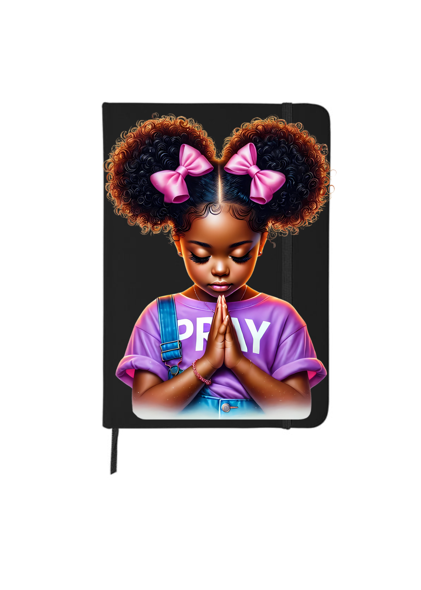Pray -kid-purple shirt - Journal UV DTF