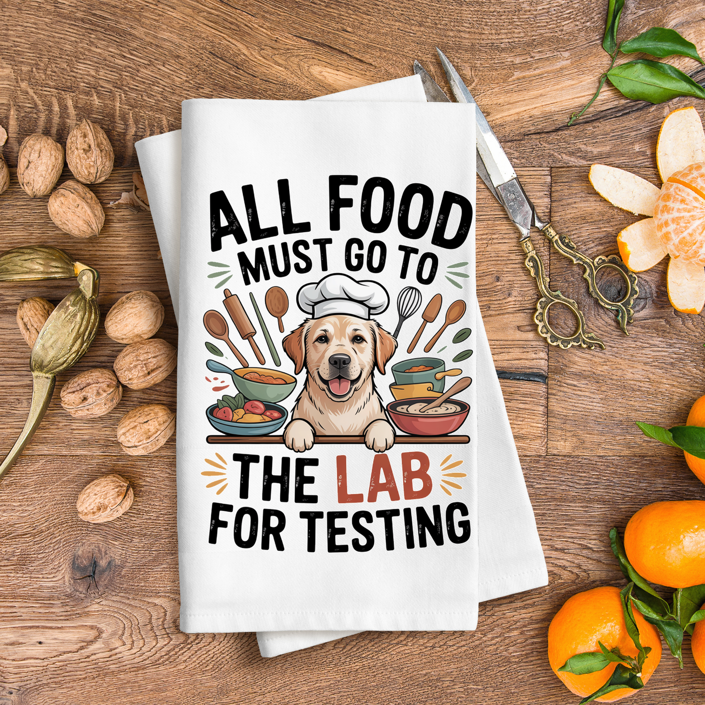 All food must go to the LAB for testing - Kitchen Towel DTF