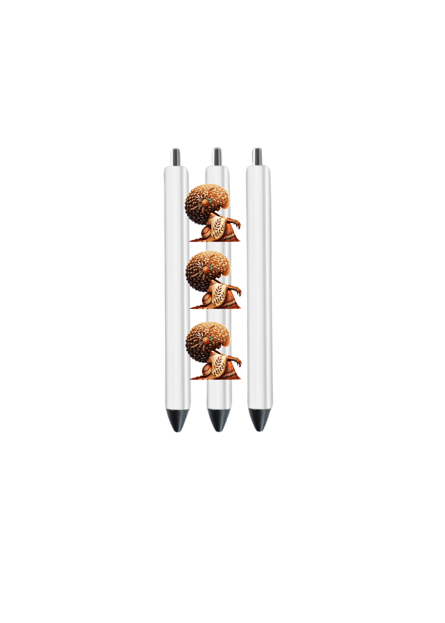 Black woman Blonde afro -UV DTF