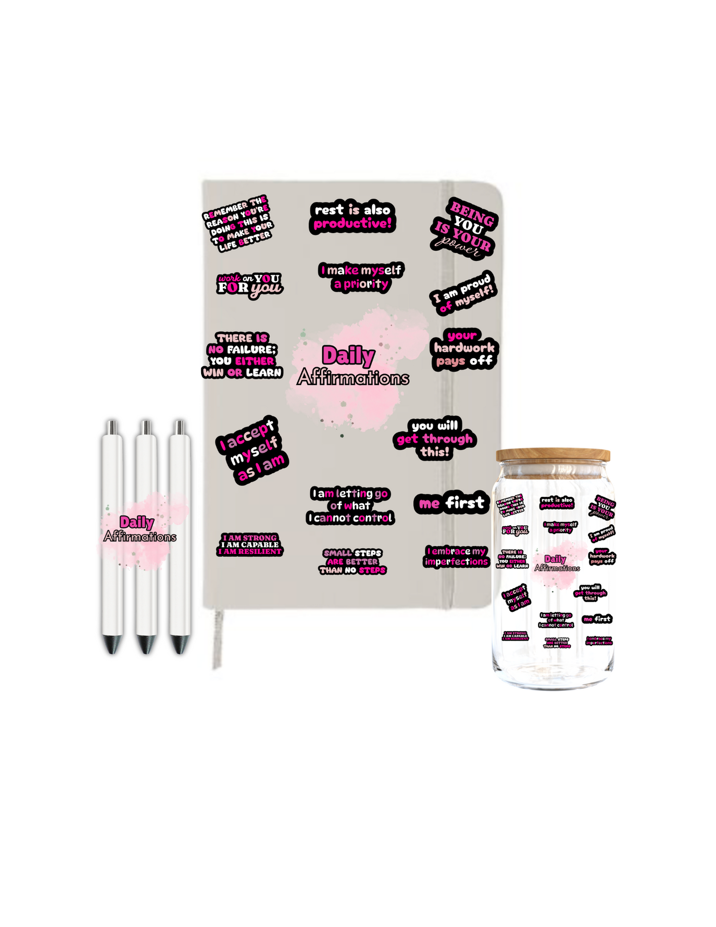 Daily Affirmations -Journal UV DTF DECAL