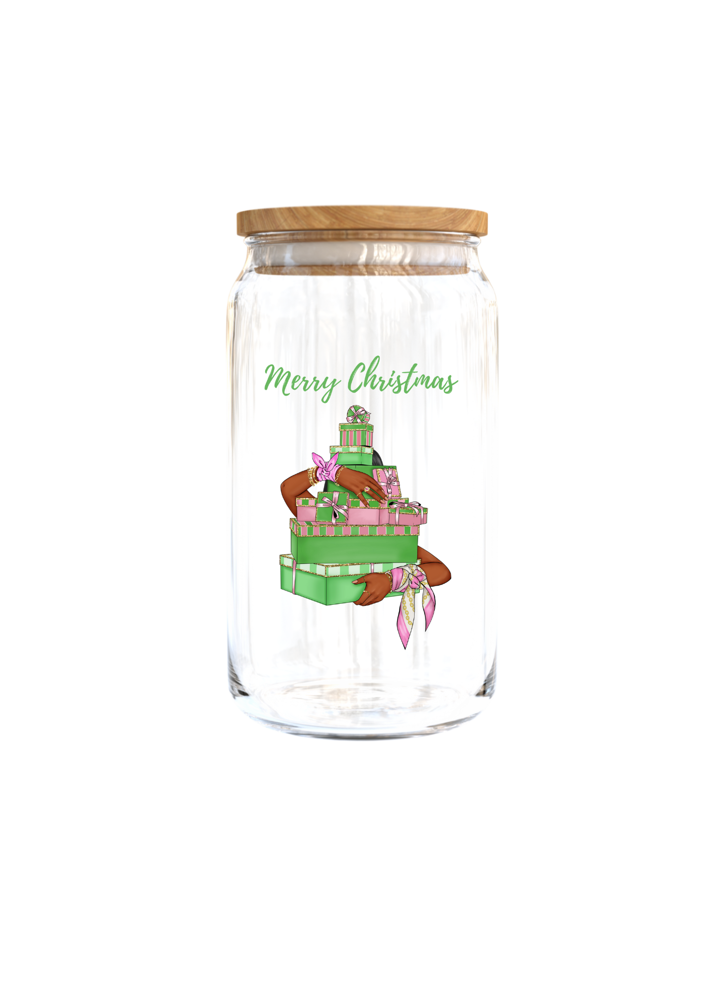 Merry Christmas (Gift boxes) PINK, GREEN-UV DTF